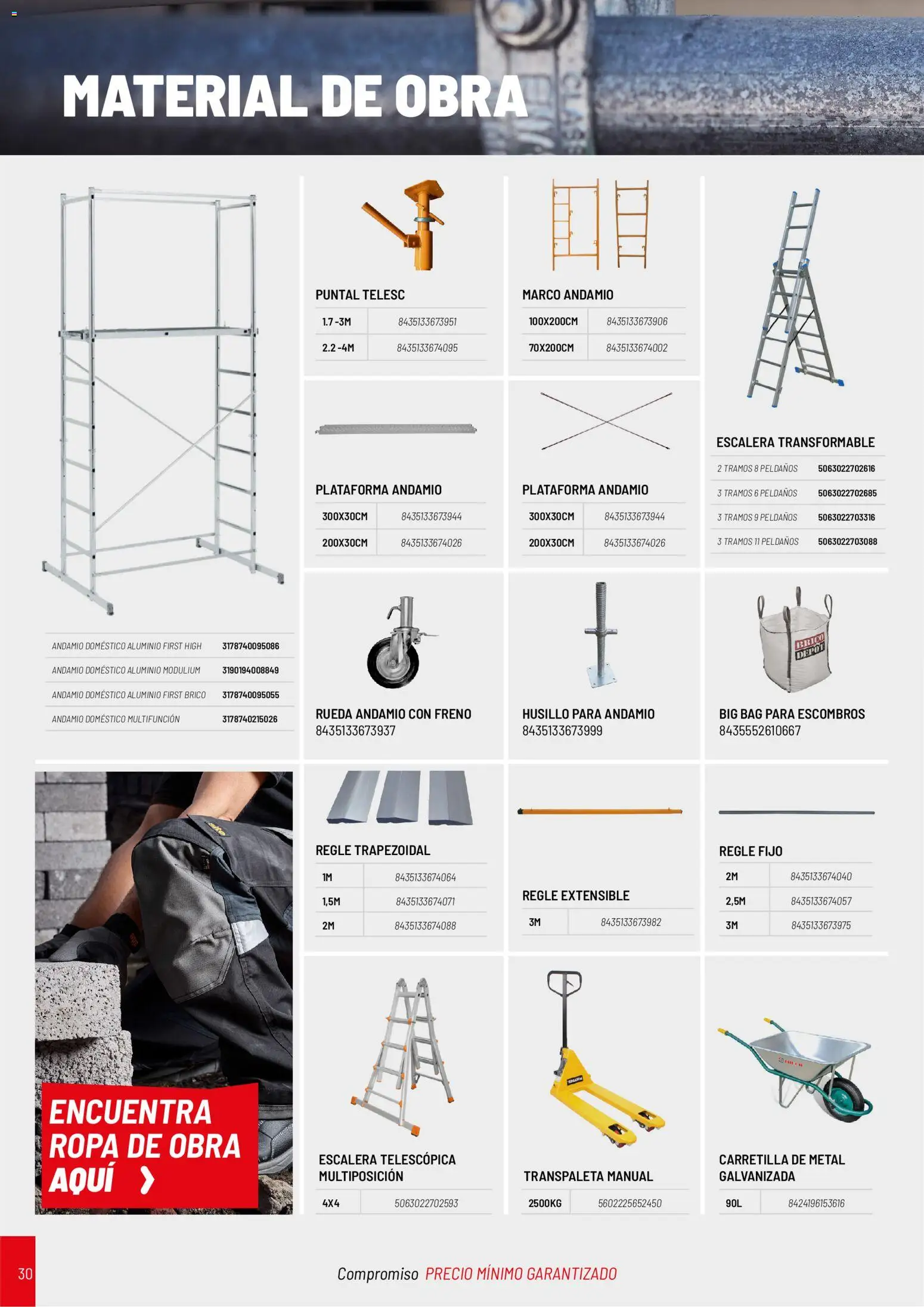 Brico Depôt Construcción │ válido desde el 20/10/2026 | Página: 30 | Productos: Ropa, Marco