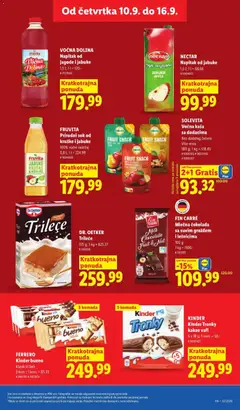 FERRERO Kinder bueno, Ferrero Kinder bueno - pregled Lidl kataloga - važi od 10.09.2026 | Strana: 35 | Proizvode: Kaša, Dr. Oetker, Čokolada, Ferrero