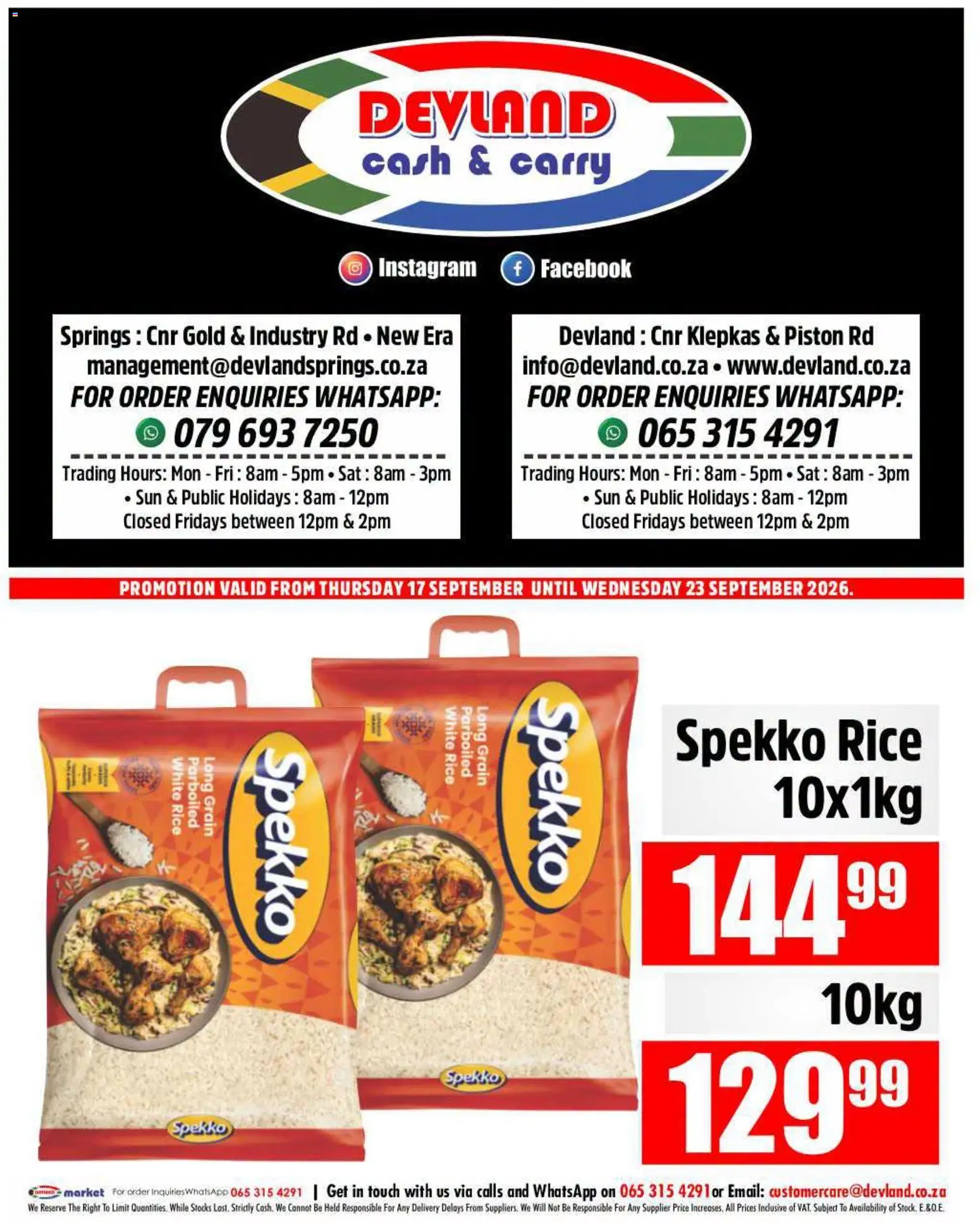 New Devland catalogue – valid from 17/09/2026 | Page: 5 | Products: Rice