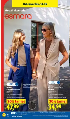Pogląd oferty "ESMARA Kamizelka garniturowa, Kamizelka garniturowa rozmiary: 36-42**, 3 kolory" - ważna od 11.05.2026 | Strona: 36 | Produkty: Kamizelka, Spodnie