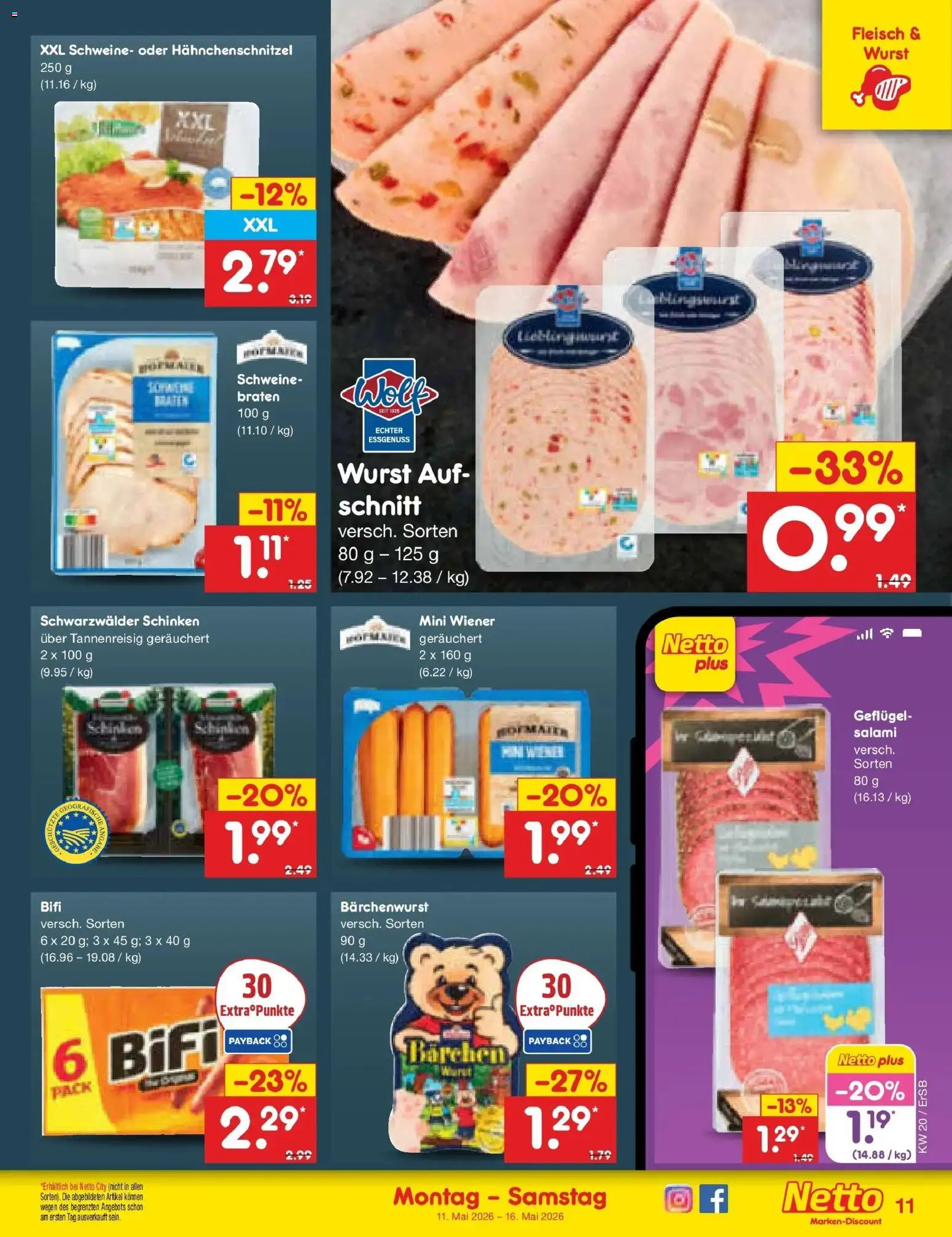 Netto Marken-Discount Prospekt Nordhausen	 – gültig ab 10.05.2026 | Seite: 12 | Produkte: Bifi, Wurst, Salami, Schinken