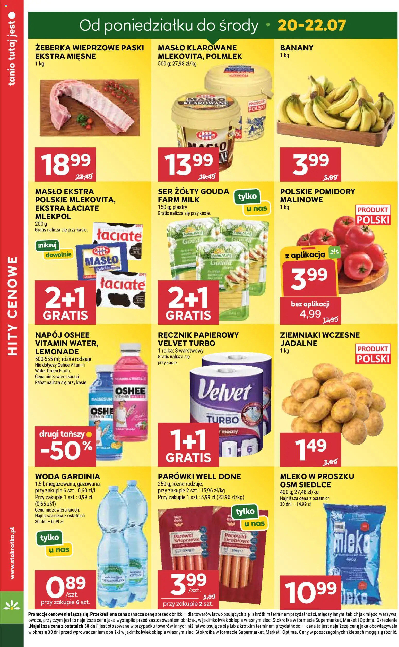 Stokrotka gazetka - Market od 16.07.2026 | Strona: 6 | Produkty: Mleko w proszku, Masło, Ser, Ziemniaki