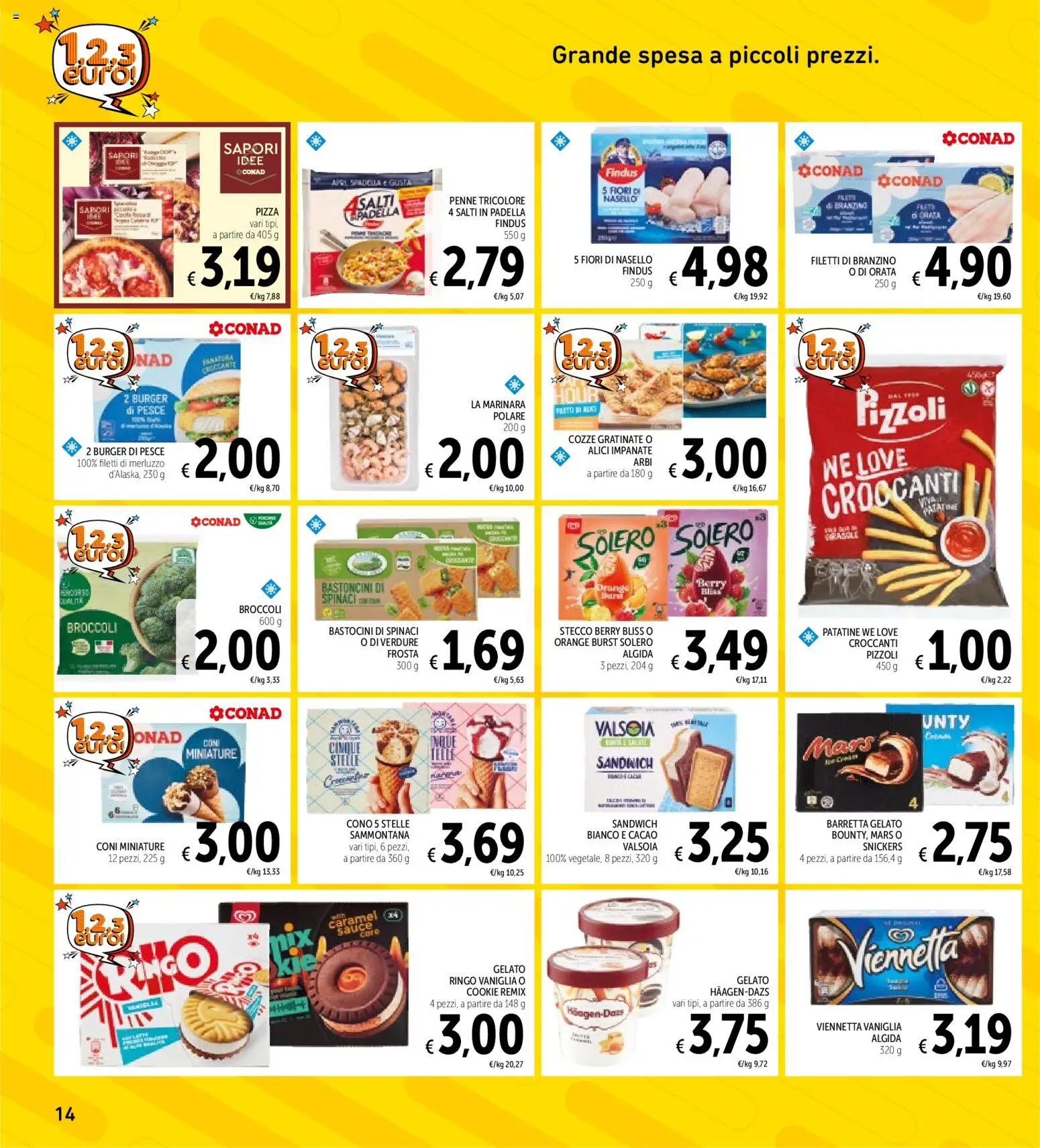 Volantino Spazio Conad del 11/08/2026 | Pagina: 14 | Prodotti: Verdure, Orata, Padella, Nasello