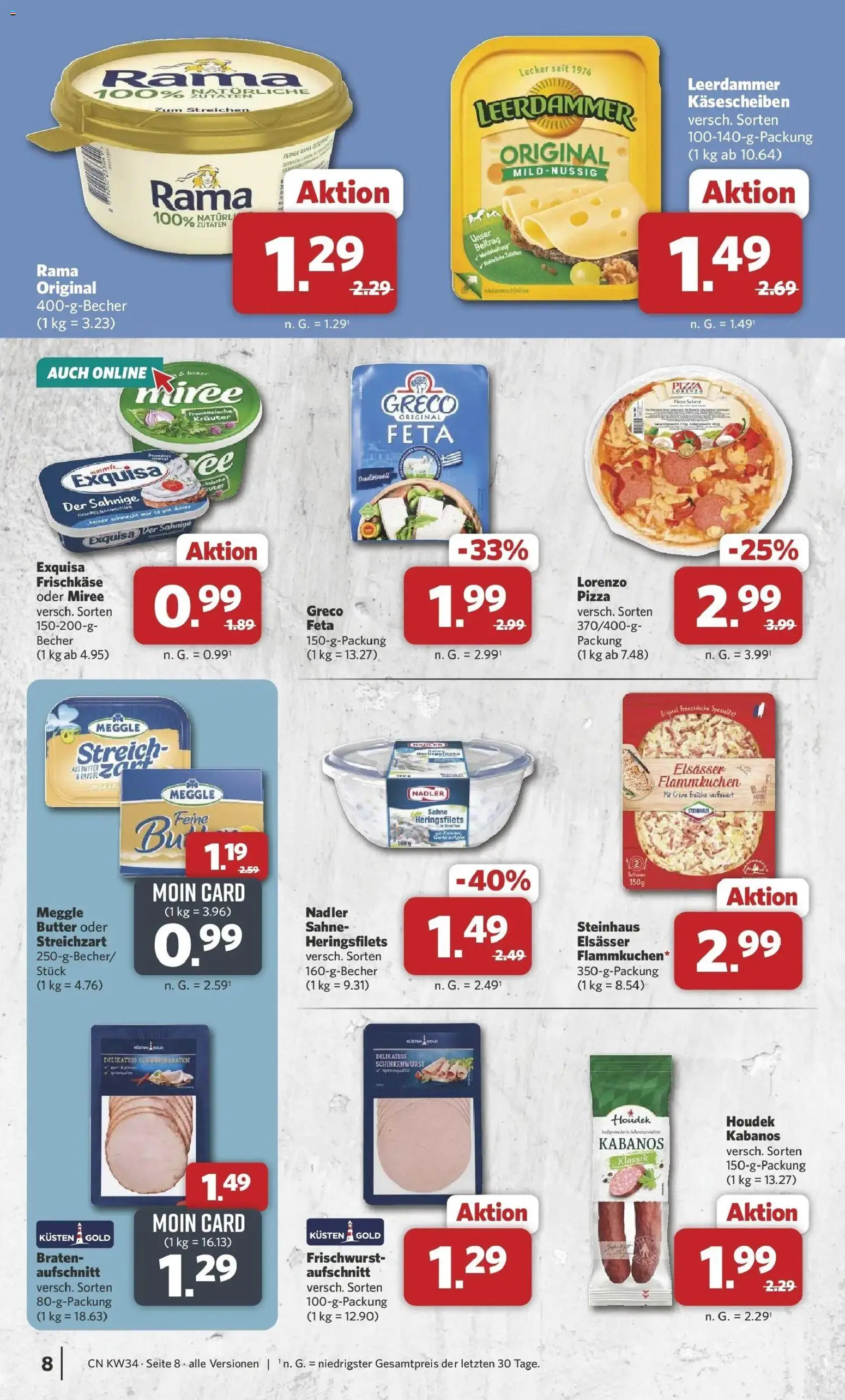Combi Prospekt Twistringen (ab 17.08.2026) zum Blättern | Seite: 8 | Produkte: Rapsöl, Exquisa frischkase, Leerdammer, Frischkase