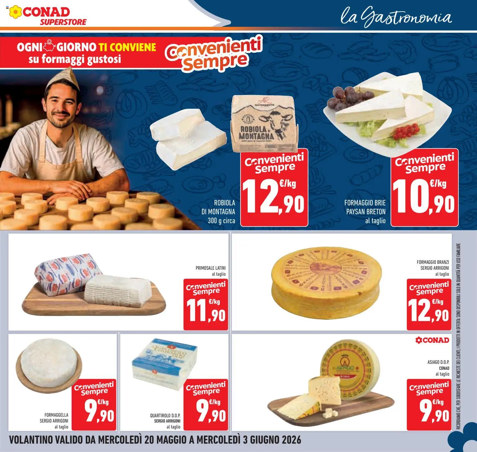 Volantino Conad del 20.05.2026 | Pagina: 21 | Prodotti: Formaggio, Robiola