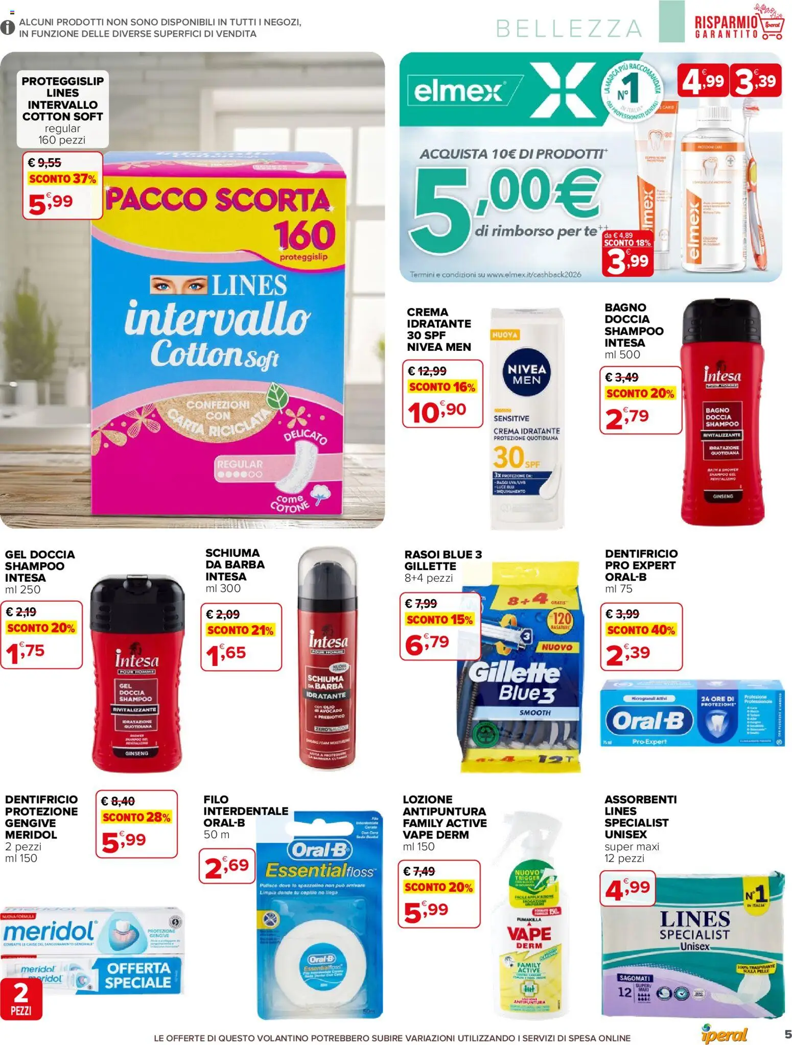 Volantino Iperal del 17.06.2026 | Pagina: 5 | Prodotti: Shampoo, Spazzolino, Avocado, Bagno