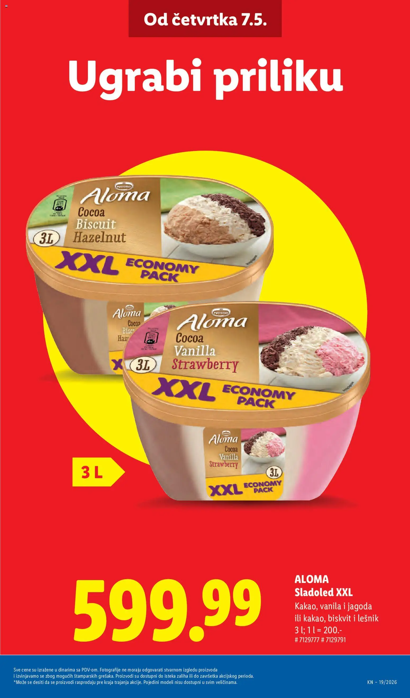 Lidl katalog - važi od 07.05.2026 | Strana: 7 | Proizvode: Sladoled, Jagoda, Lešnik