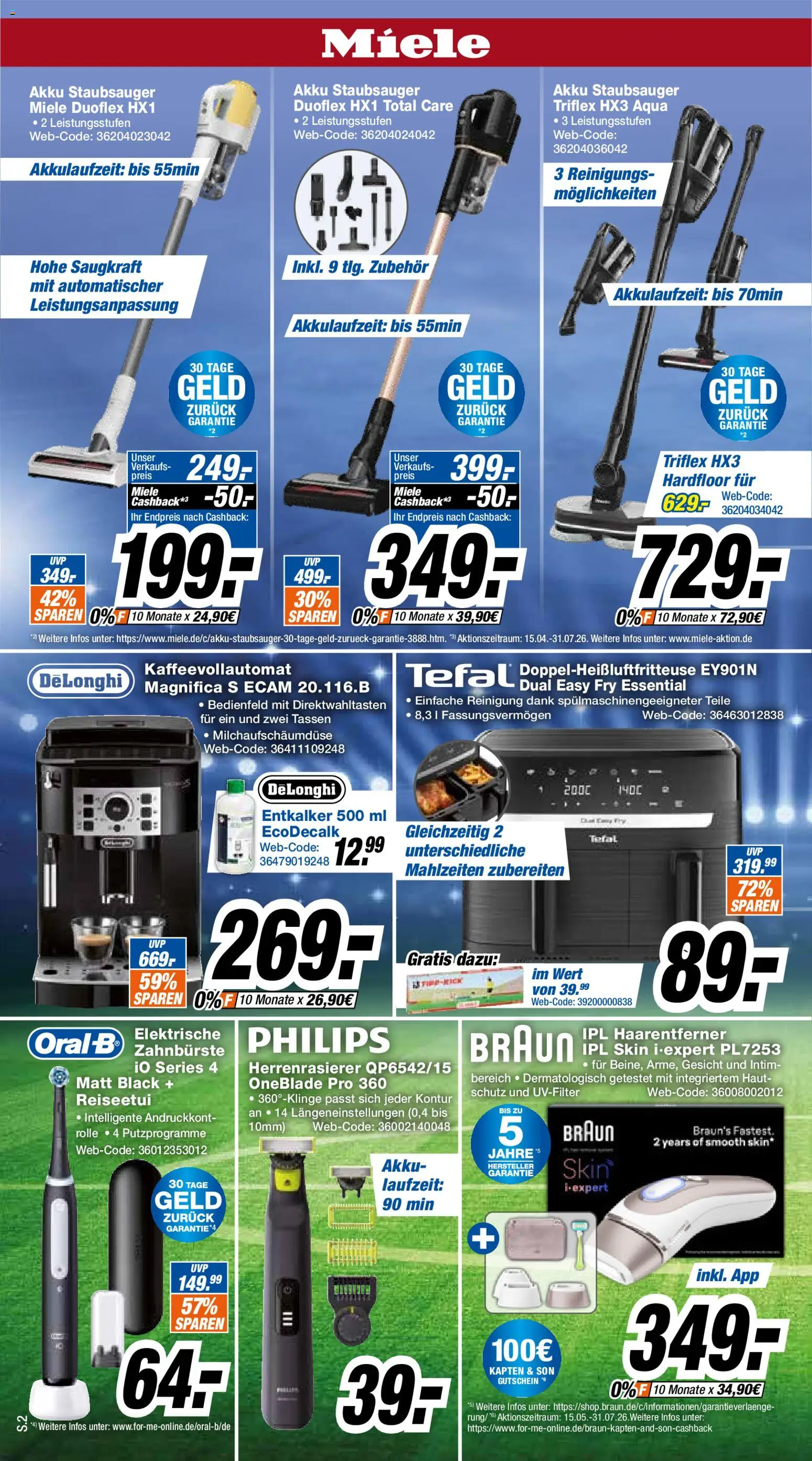 Expert Giessen – gültig ab 06.07.2026 | Seite: 2 | Produkte: Miele, Philips, Staubsauger, Zahnbürste