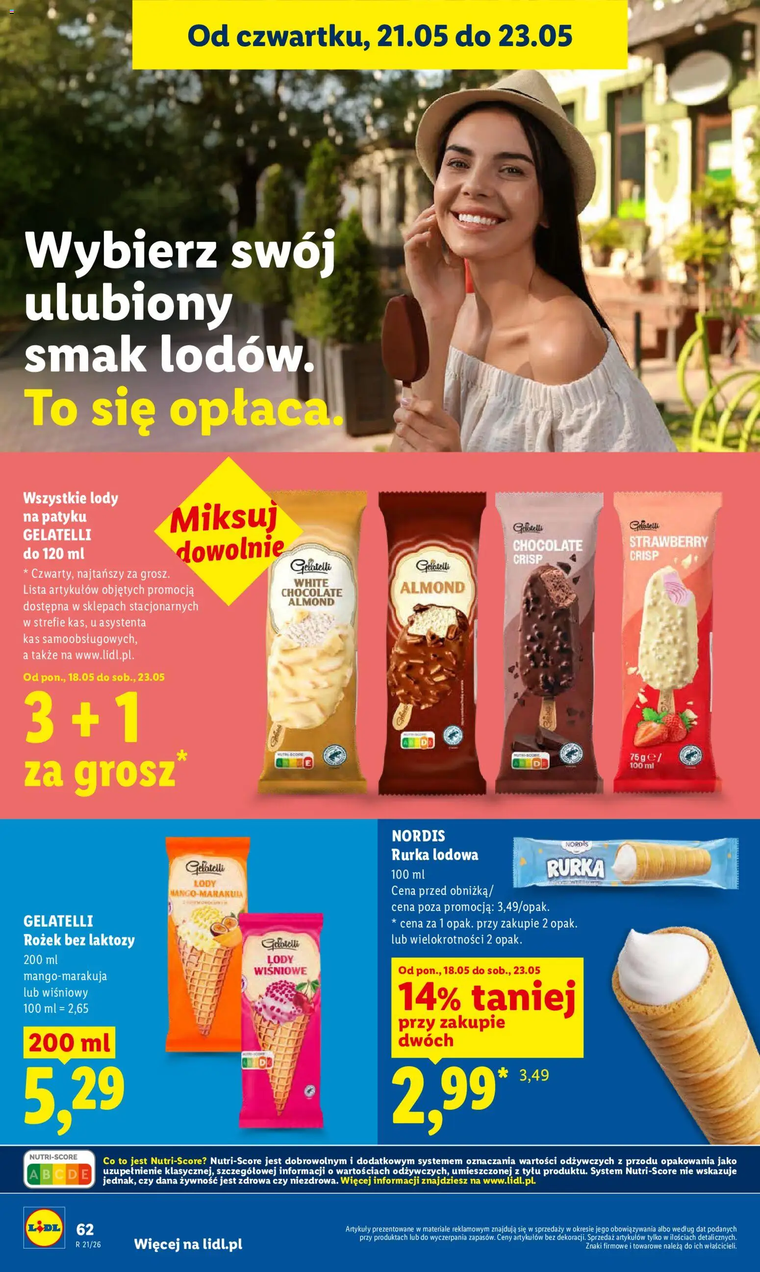 Lidl gazetka od 21.05.2026 | Strona: 68 | Produkty: Bez laktozy, Lody na patyku, Lody