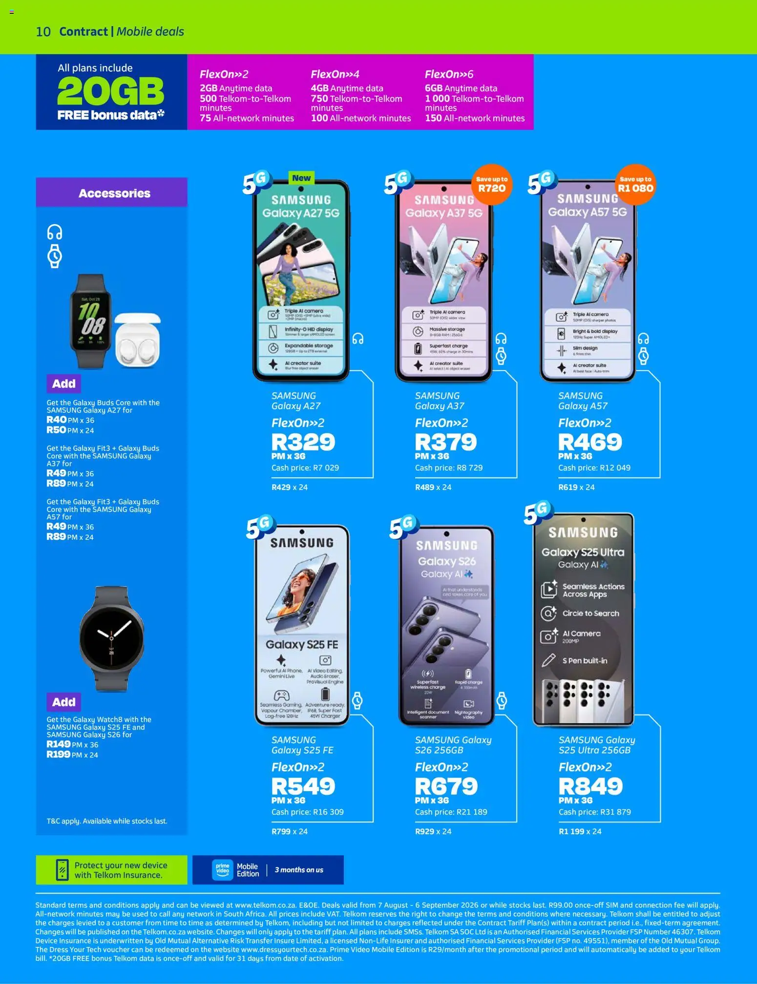 New Telkom catalogue – valid from 07/08/2026 | Page: 10 | Products: Dress, Data, Sim, Pen