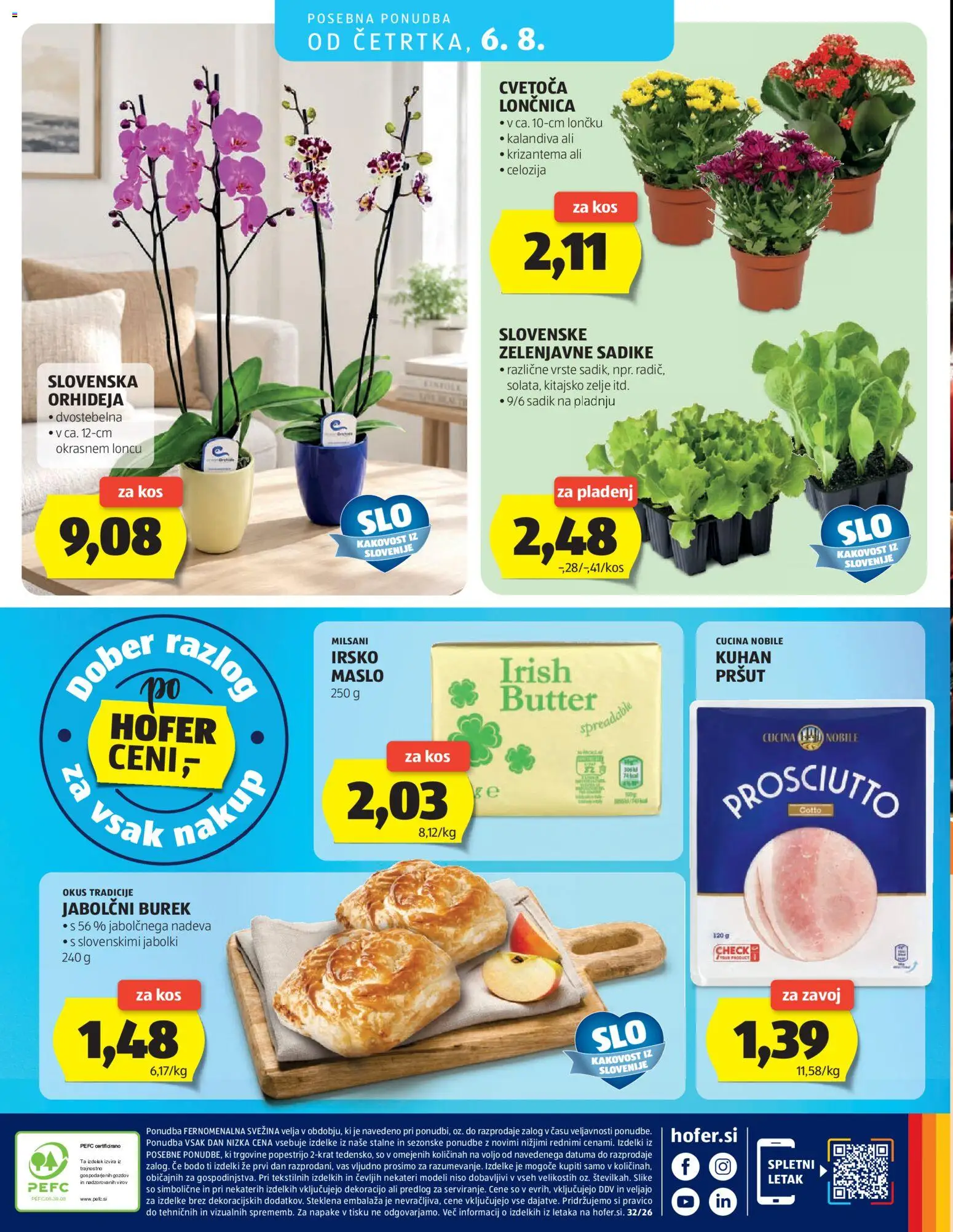 Hofer SI katalog | vrijedi od 29.07.2026 | Stranica: 28 | Proizvodi: Orhideja, Pršut, Zelje, Burek