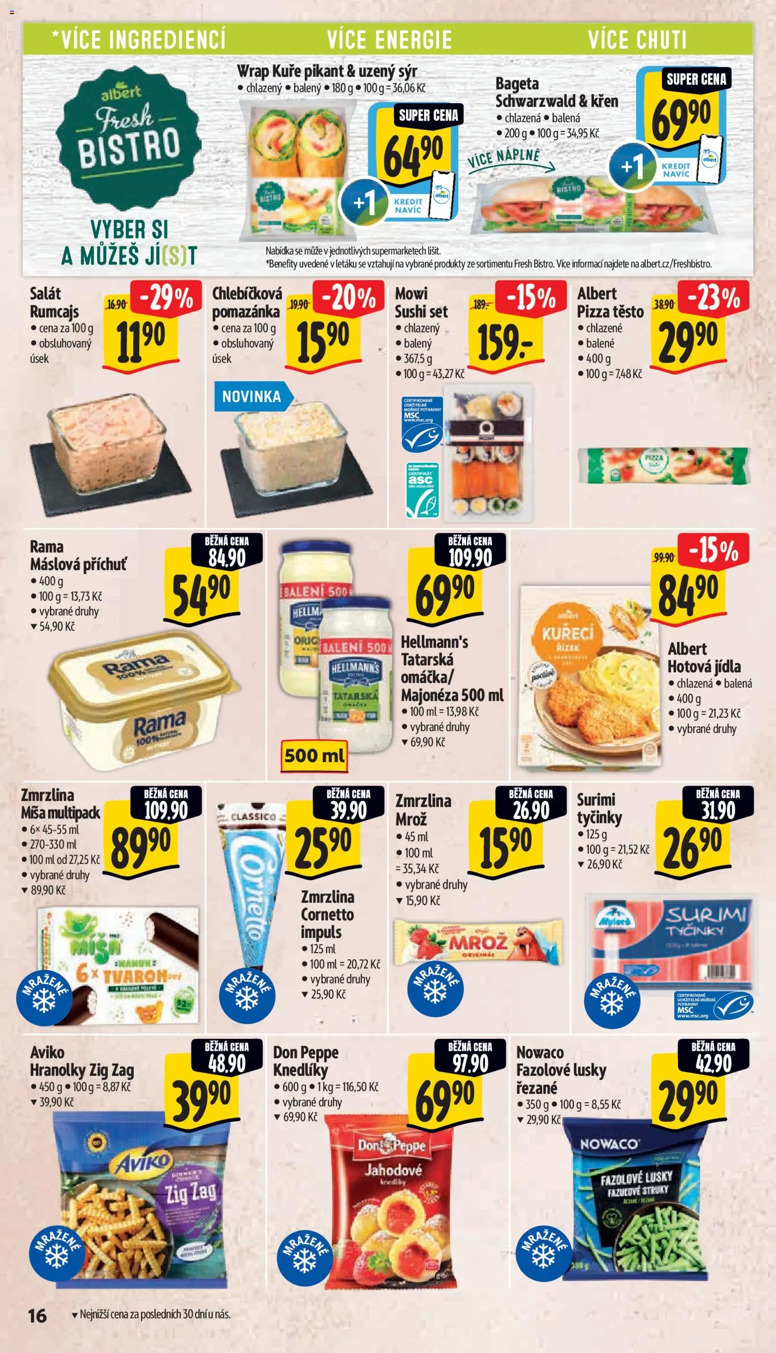 Albert leták - Supermarket - Praha Taškent od 15.07.2026 | Strana: 26 | Produkty: Tyčinky, Hotová jídla, Hellmann's, Surimi
