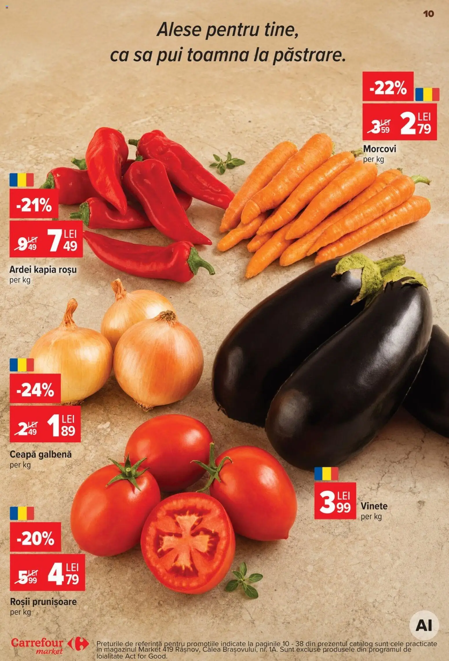 Noul catalog Carrefour – valabil de la 19.08.2026 | Pagină: 10 | Produse: Pui, Ceapă galbenă, Morcovi, Ceapă
