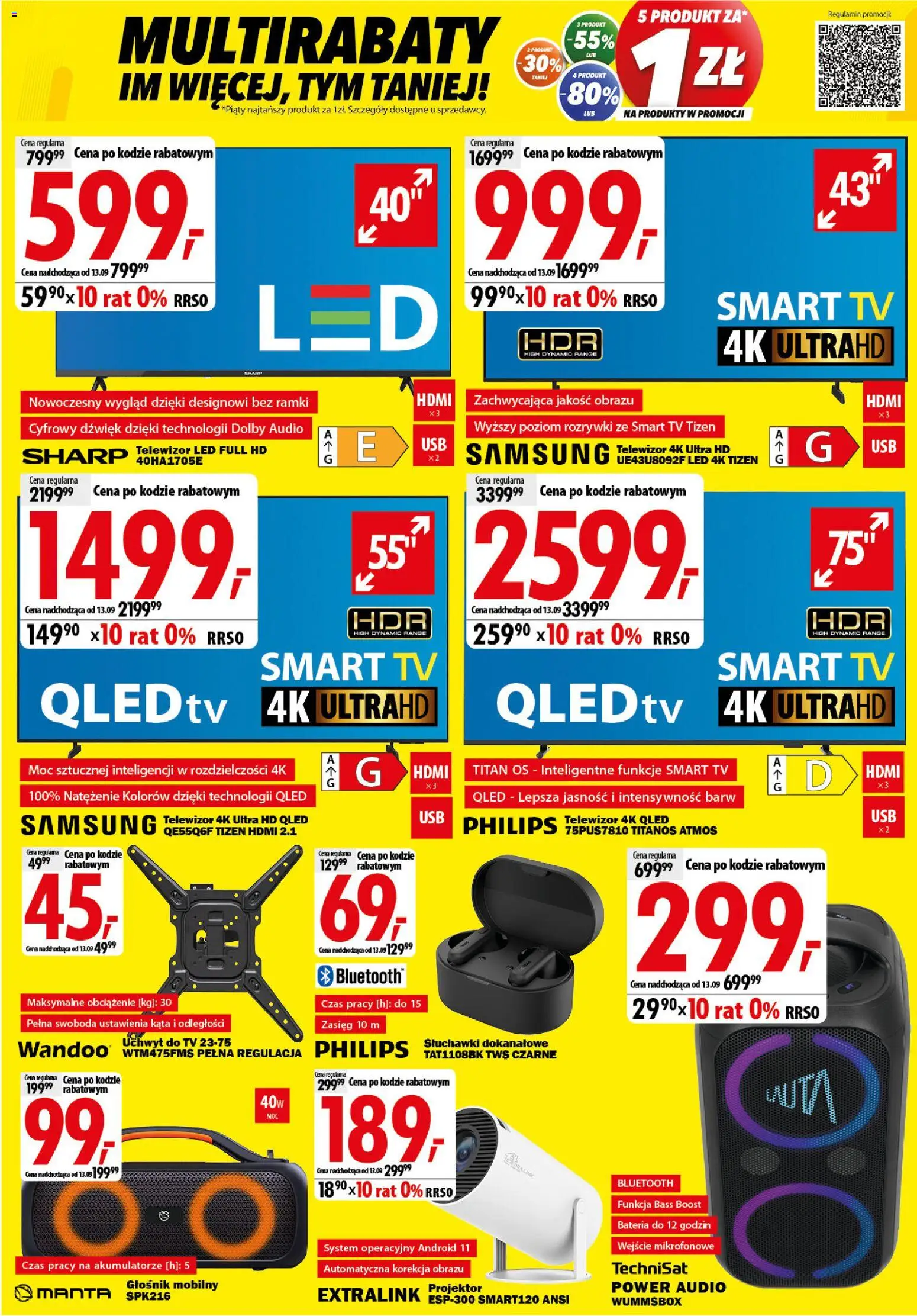 Mediaexpert promocje - Wielkie otwarcie Czaplinek od 03.09.2026 | Strona: 2 | Produkty: Telewizor, Audio, Słuchawki, Bateria