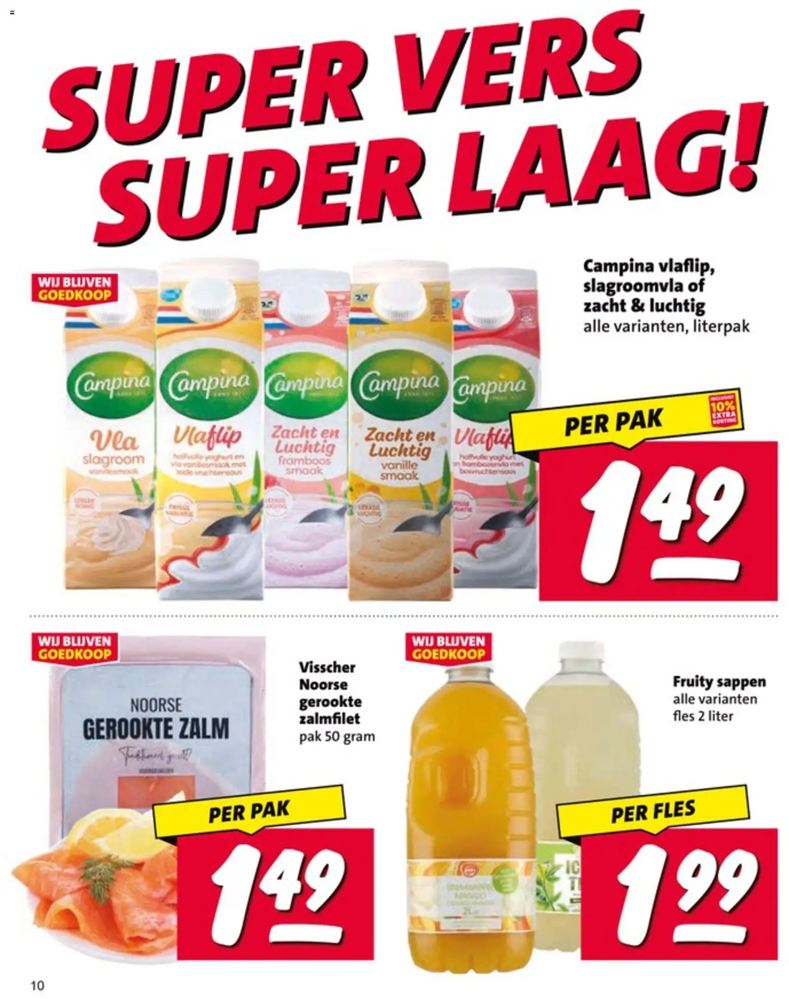 {H1} | Pagina: 10 | Producten: Yoghurt, Fles, Zalm, Pavilon