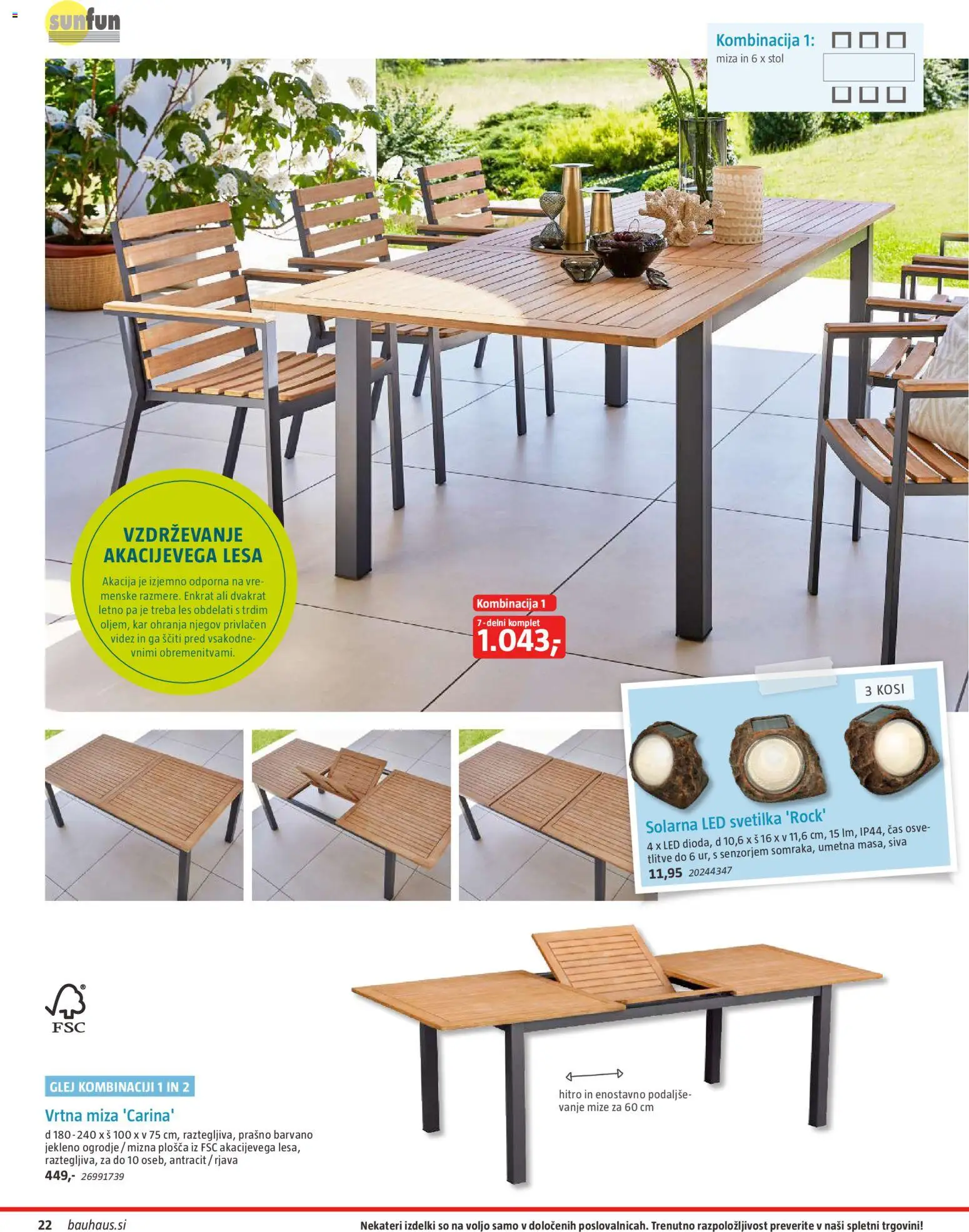 Novi Bauhaus katalog ponudbe – veljaven od 28.09.2026 | Stran: 22 | Izdelki: Led svetilka, Miza, Stol, Svetilka