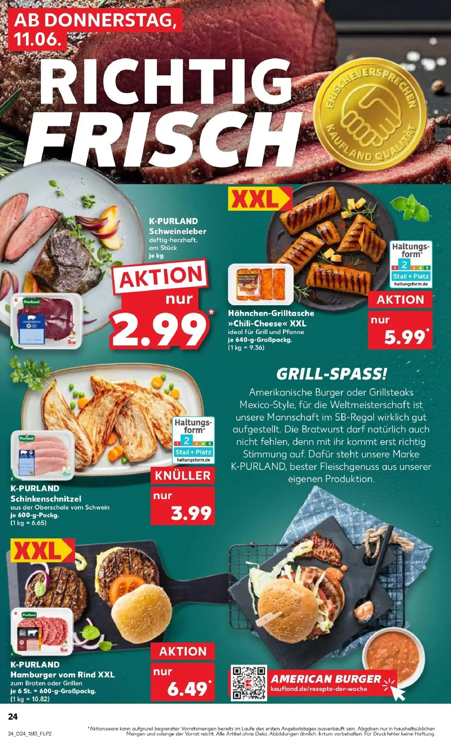 Kaufland Prospekt Hannover – gültig ab 08.06.2026 | Seite: 33 | Produkte: Grill, Bratwurst, Burger, Schnitzel