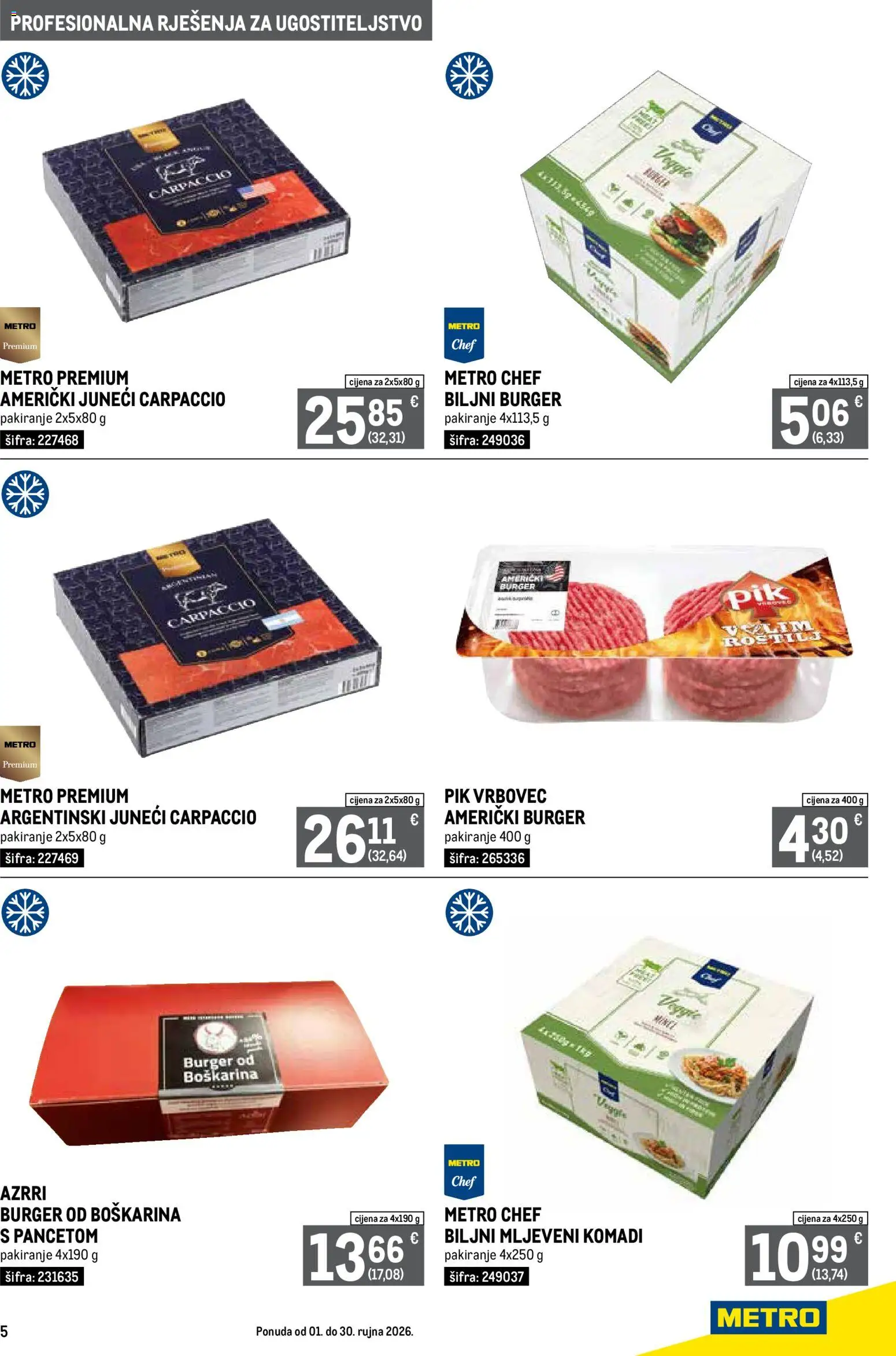 Metro katalog | vrijedi od 01.09.2026 | Stranica: 5 | Proizvodi: Pik Vrbovec, Carpaccio