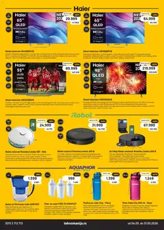 Tehnomanija katalog - pregled Tehnomanija kataloga - važi od 04.05.2026 | Strana: 16 | Proizvode: Usisivač, Smart televizor, Televizor, Robot usisivač