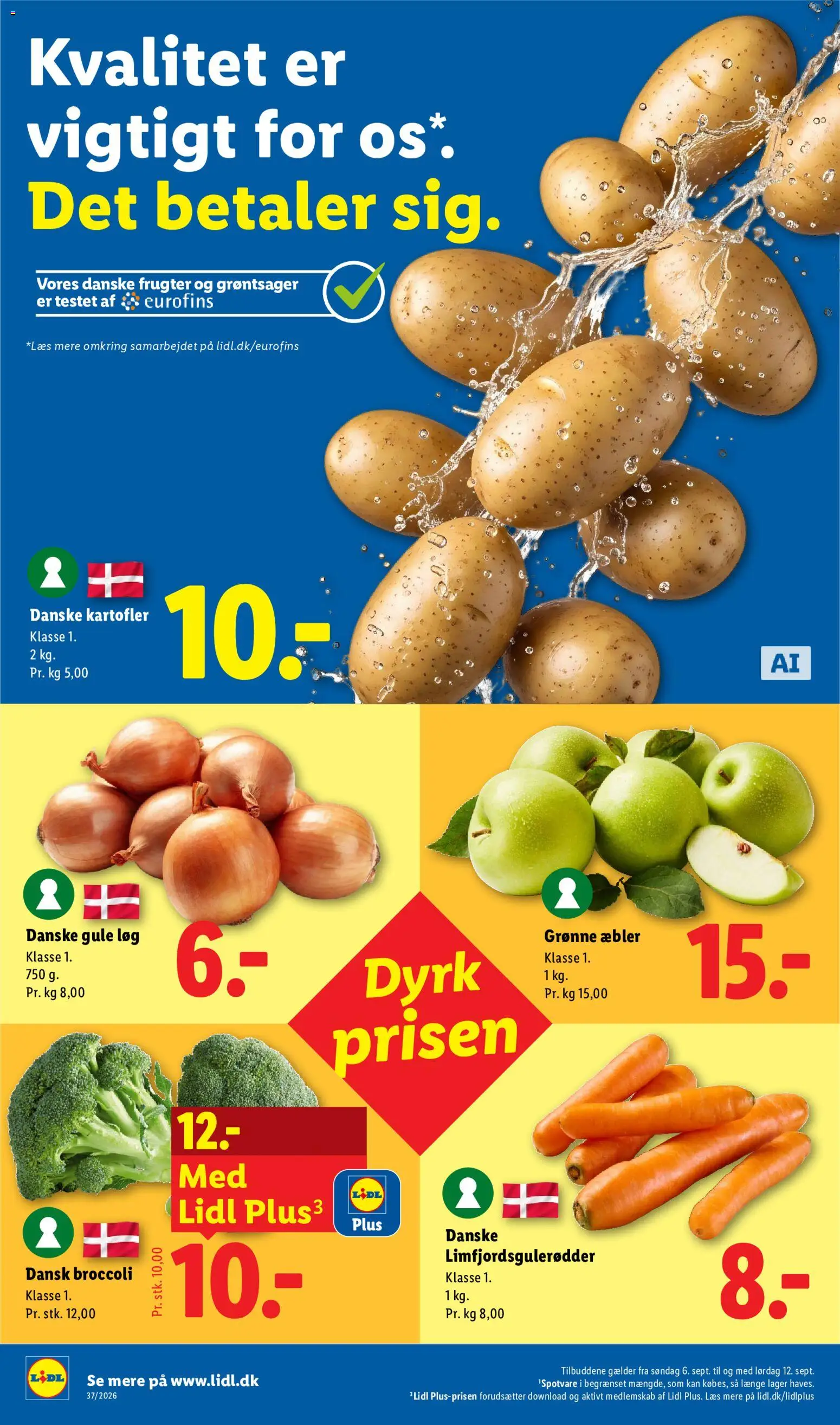 Lidl tilbudsavis – gyldig fra 06/09/2026 | Side: 6 | Produkter: Æbler, Kartofler, Broccoli, Søm