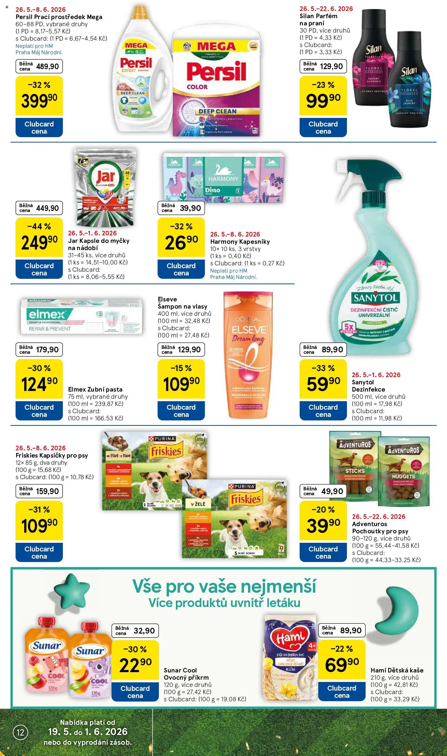 Tesco leták - Hypermarket od 27.05.2026 | Strana: 12 | Produkty: Prací prostředek, Kapsle do myčky, Silan, Parfém