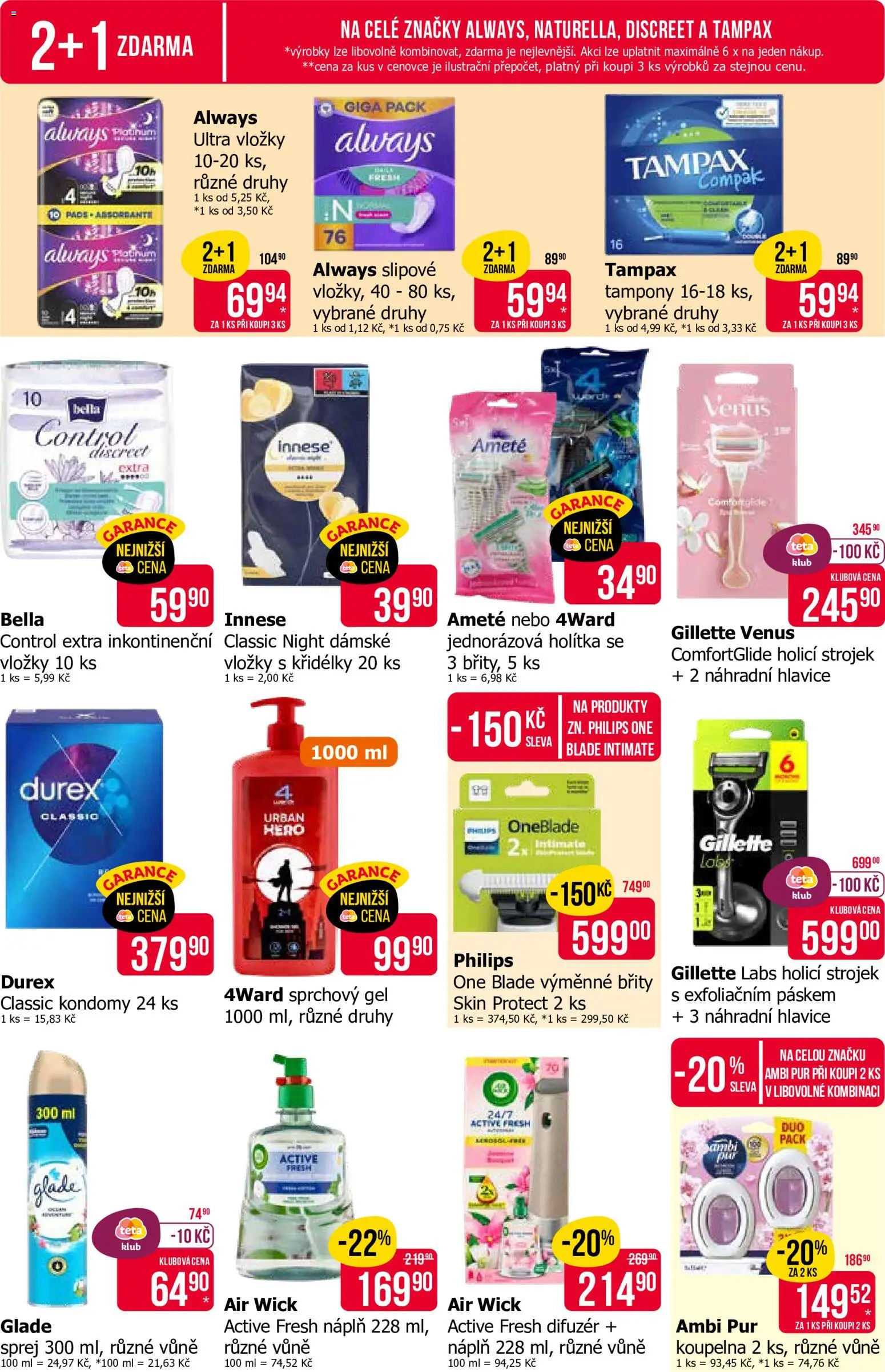 TETA Drogerie leták od 16.07.2026 | Strana: 8 | Produkty: Vložky, Air Wick, Durex, Koupelna