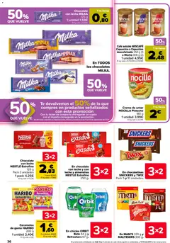 Vista previa En chocolate con leche y con leche y almendras NESTLÉ Extrafino 250 g., En chocolate con leche y con leche y almendras NESTLÉ Extrafino 250 g. válido desde el 26/08/2026 | Página: 38