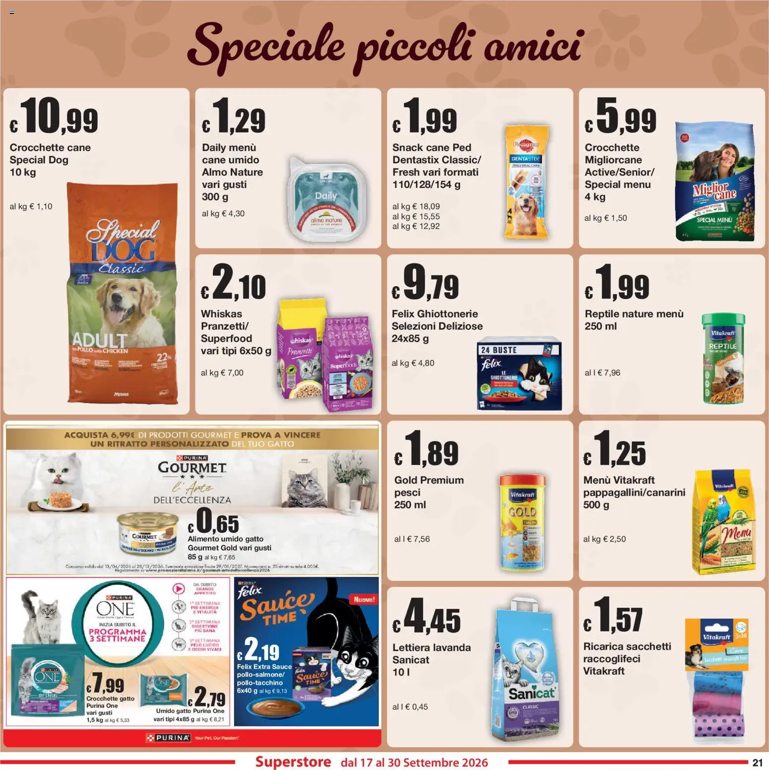 Volantino Sì con Te del 17/09/2026 | Pagina: 21 | Prodotti: Pollo, Crocchette, Crocchette cane, Crocchette gatto