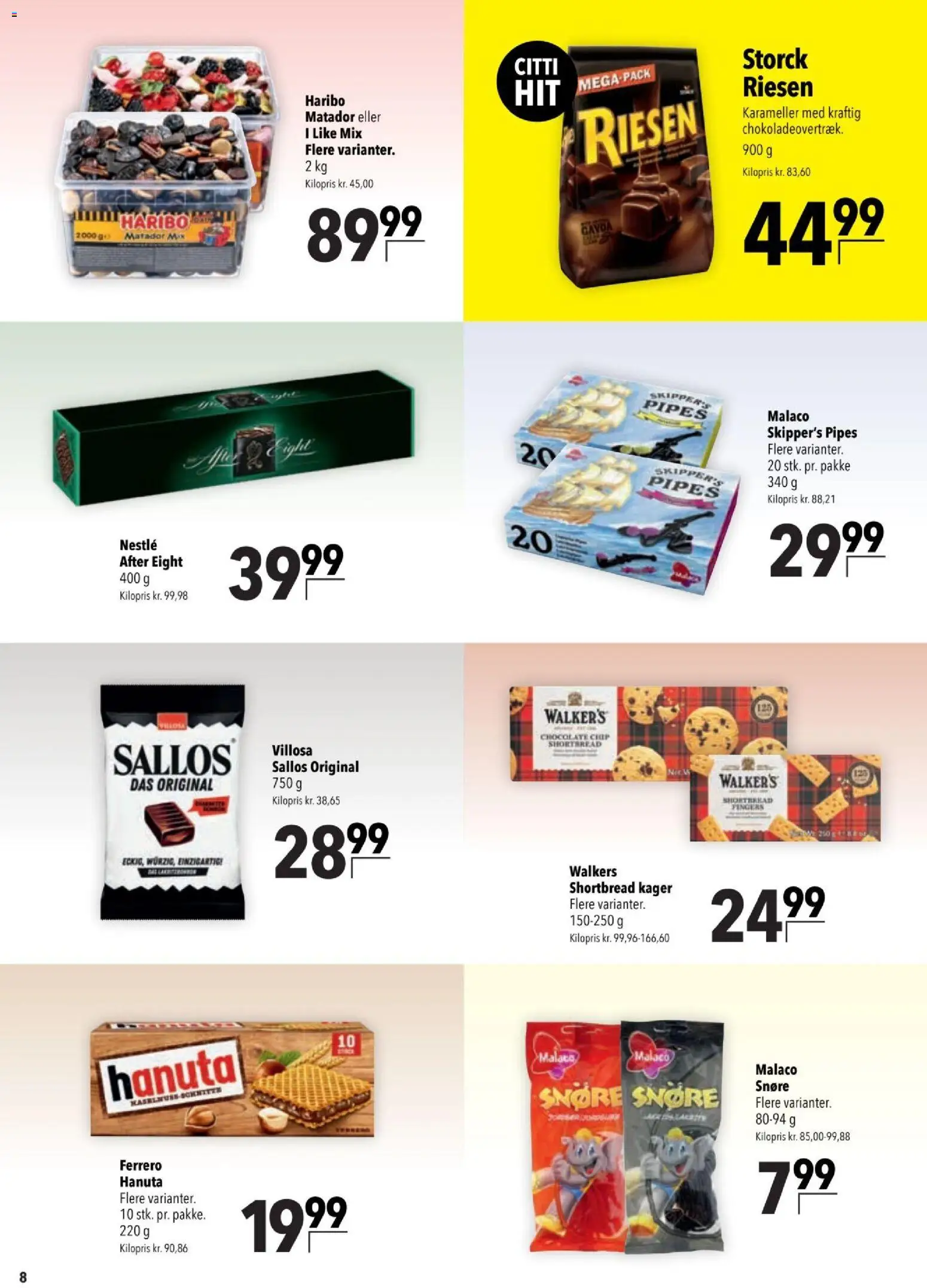 CITTI tilbudsavis – gyldig fra 13.05.2026 | Side: 8 | Produkter: Kager, Karameller