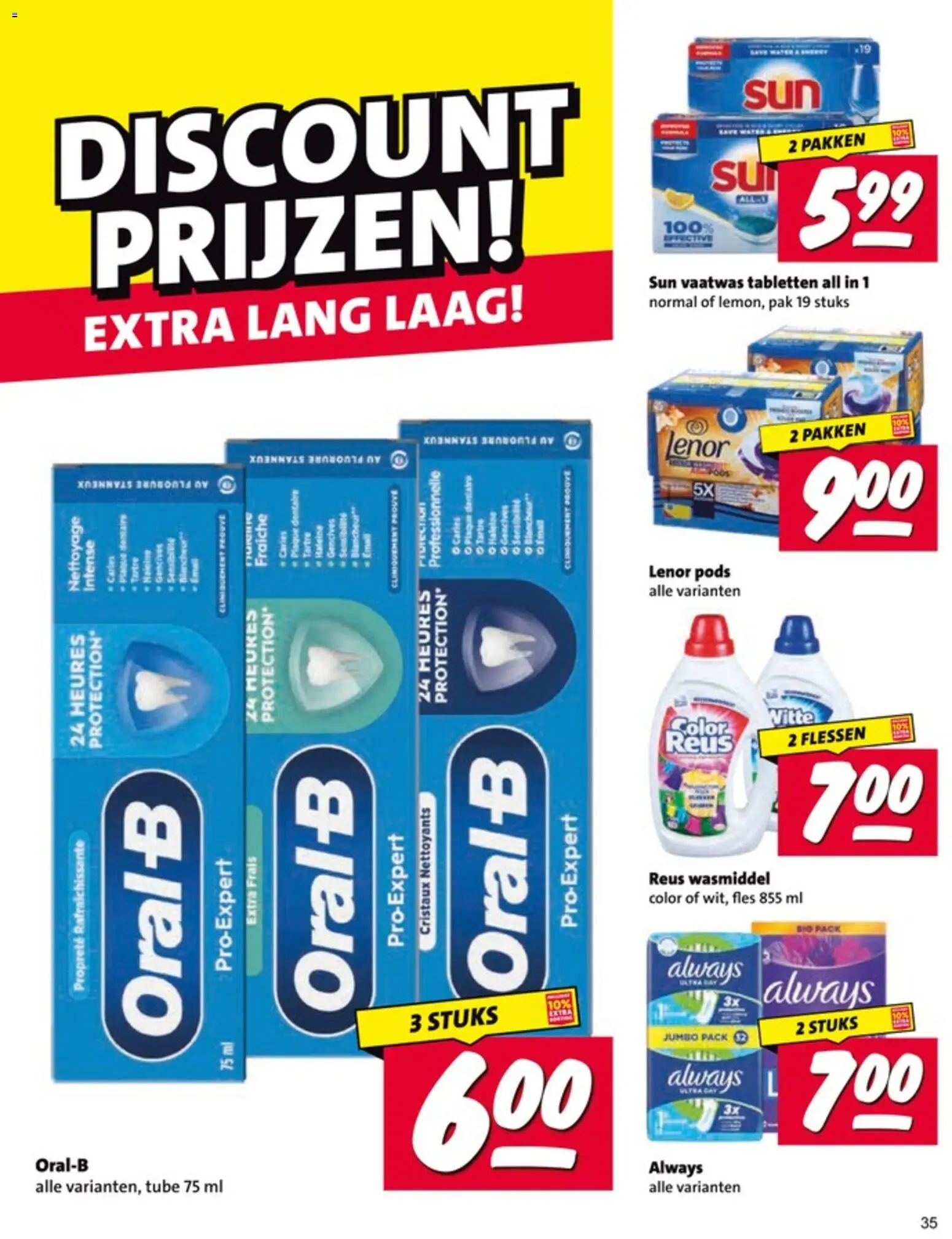 {H1} | Pagina: 35 | Producten: Wasmiddel, Vaatwas tabletten, Fles