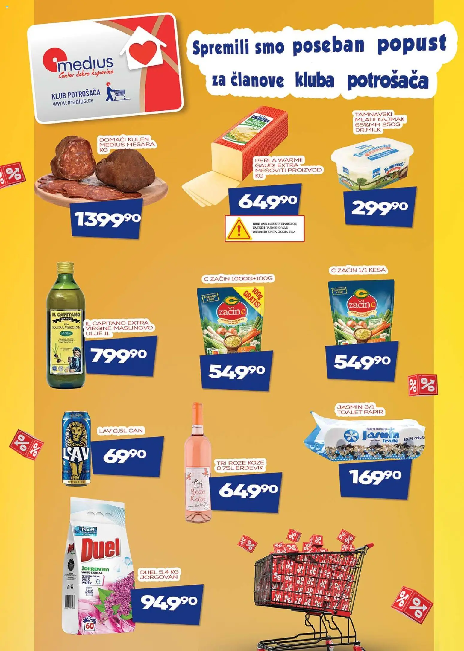 Medius katalog - važi od 07.04.2026 | Strana: 24 | Proizvode: Toalet papir, Mladi kajmak, Ulje, Pivo