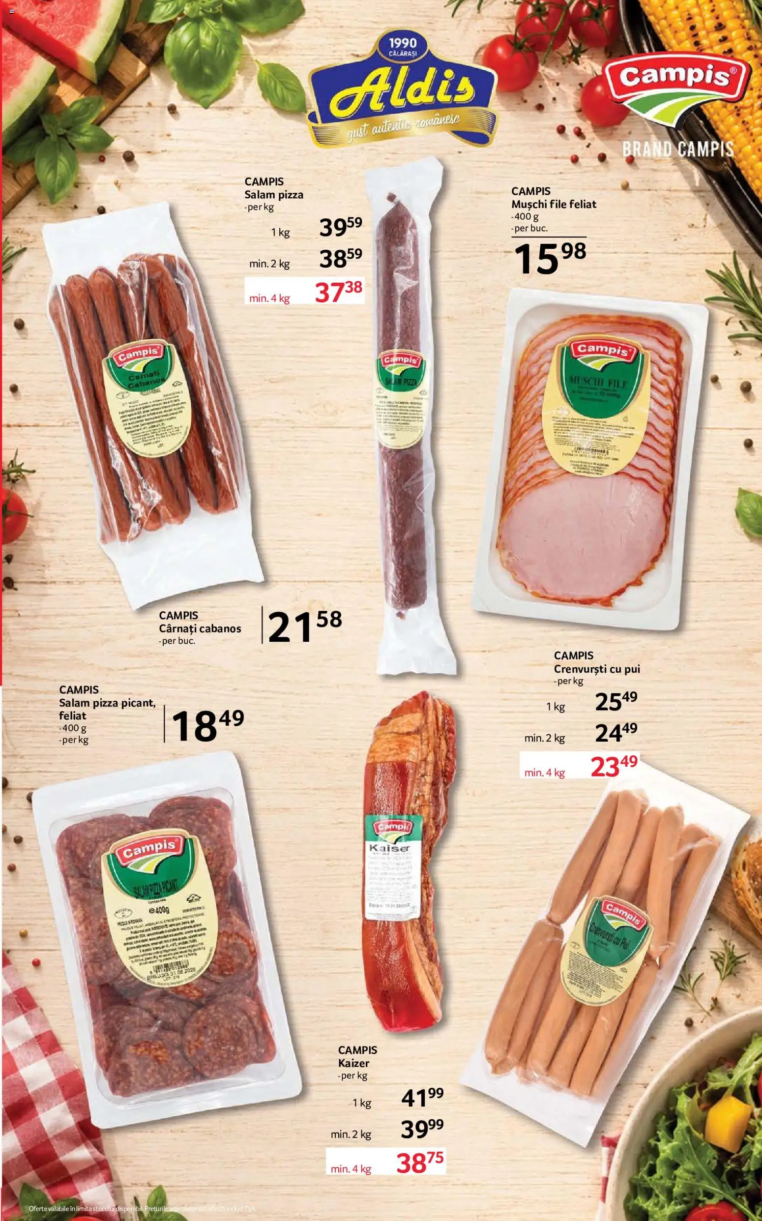 Noul catalog Selgros – valabil de la 10.07.2026 | Pagină: 5 | Produse: Crenvurști, Salam, Pizza, Cârnați
