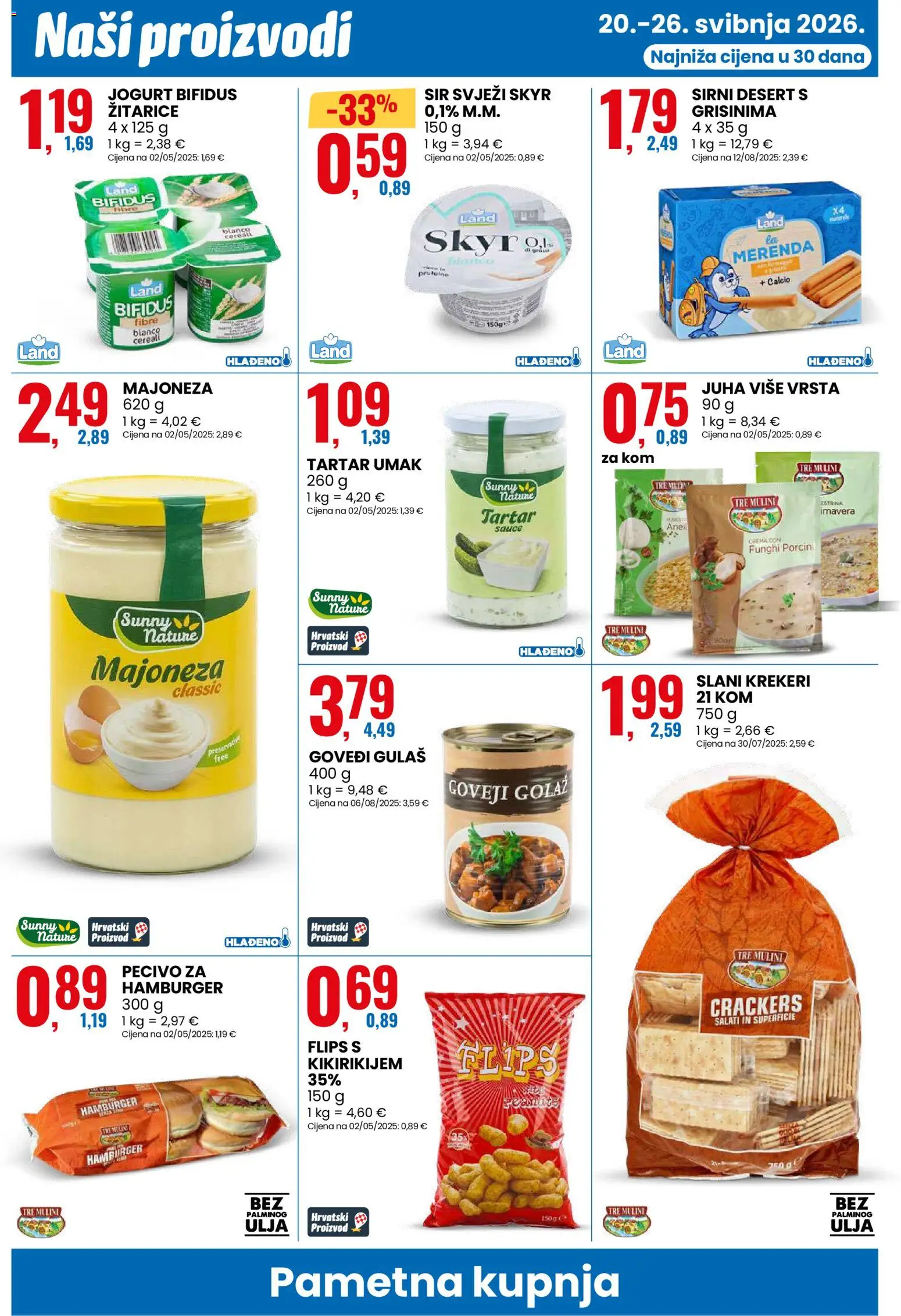 Eurospin katalog | vrijedi od 20.05.2026 | Stranica: 10 | Proizvodi: Sir, Juha, Umak, Krekeri