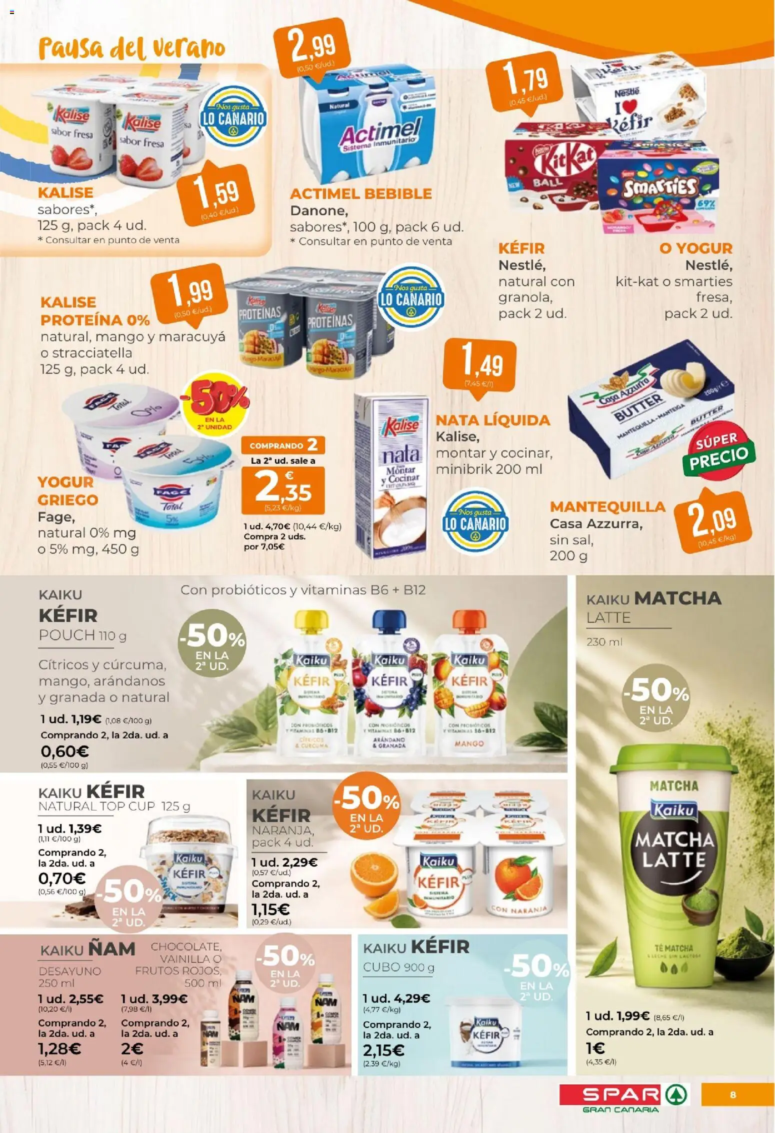 Spar folleto │ válido desde el 04/09/2026 | Página: 8 | Productos: Yogur, Vainilla, Granada, Arándanos