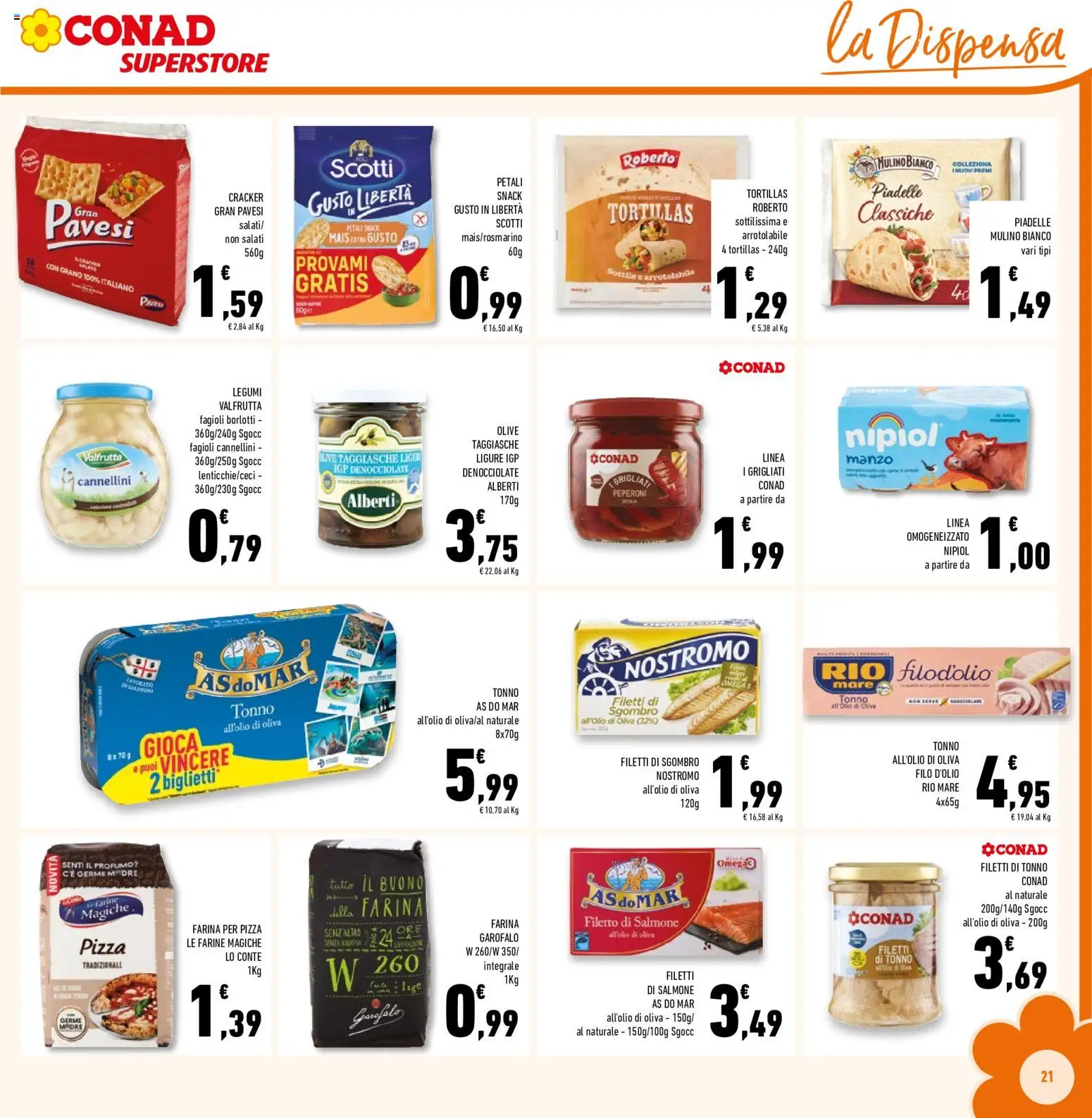 Volantino Conad del 09/09/2026 | Pagina: 21 | Prodotti: Manzo, Garofalo, Filetto, Sgombro