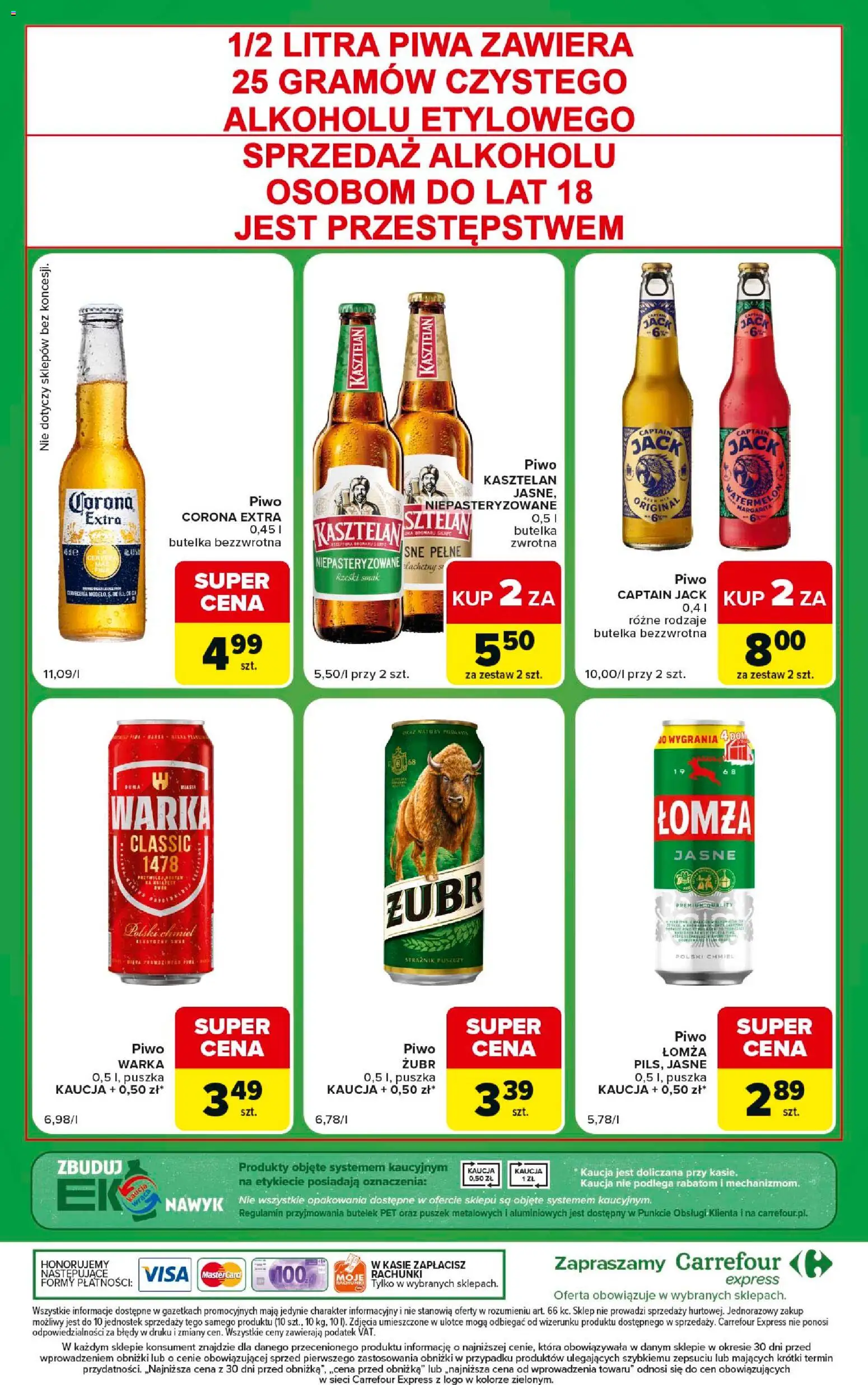 Carrefour gazetka - Express od 30.06.2026 | Strona: 8 | Produkty: Warka, Piwo
