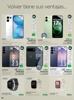 Vista previa El Corte Inglés Volver tiene sus ventajas válido desde el 21/09/2026 | Página: 12 | Productos: Móvil, Apple, Cámara, Funda