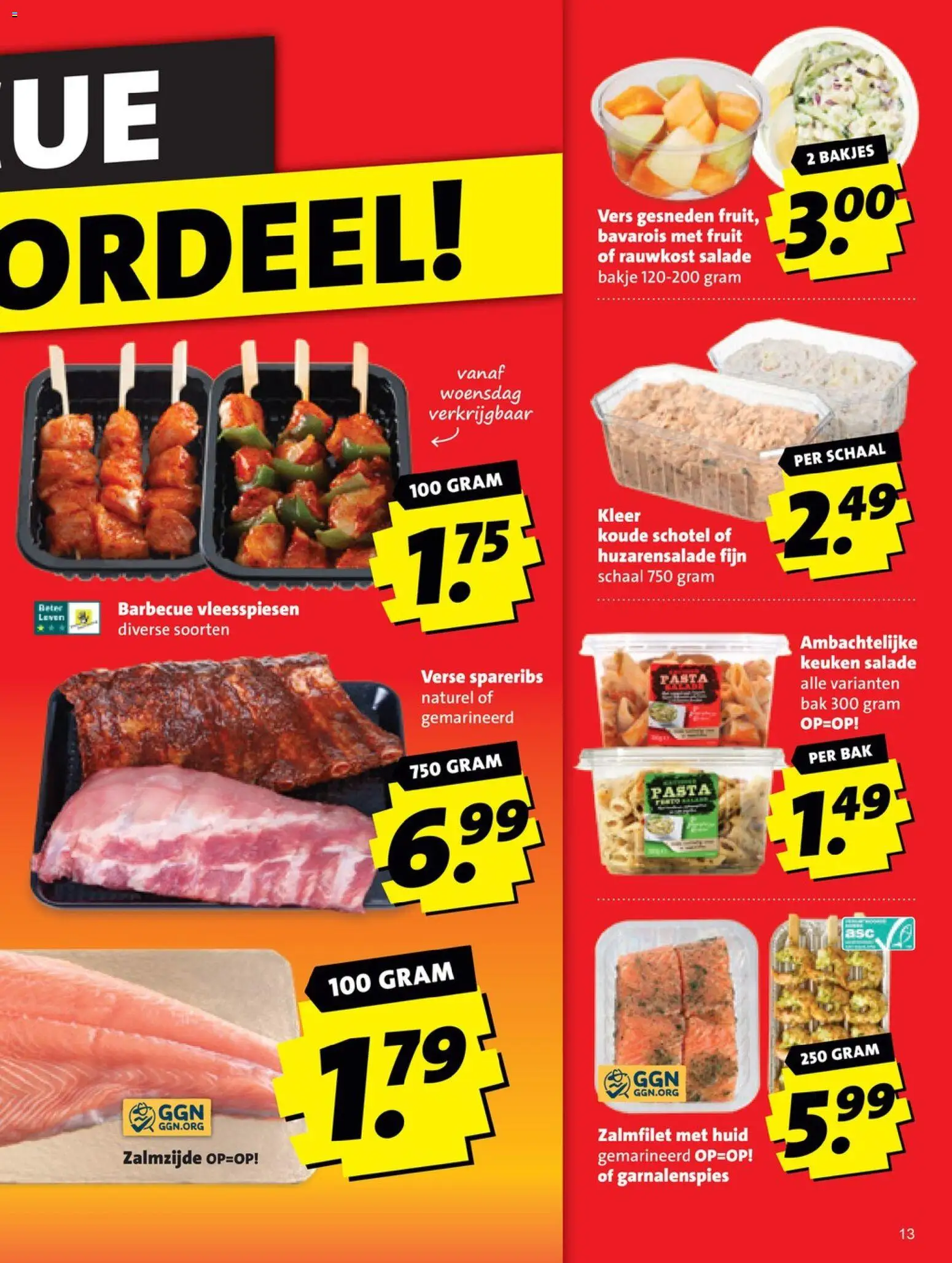 {H1} | Pagina: 13 | Producten: Pasta, Schaal, Salade, Fruit