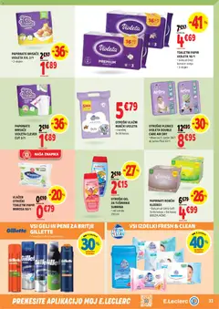 E.leclerc katalog akcije – veljaven od 13.05.2026 | Stran: 31 | Izdelki: Plenice, Toaletni papir, Papirnate brisače, Robčki
