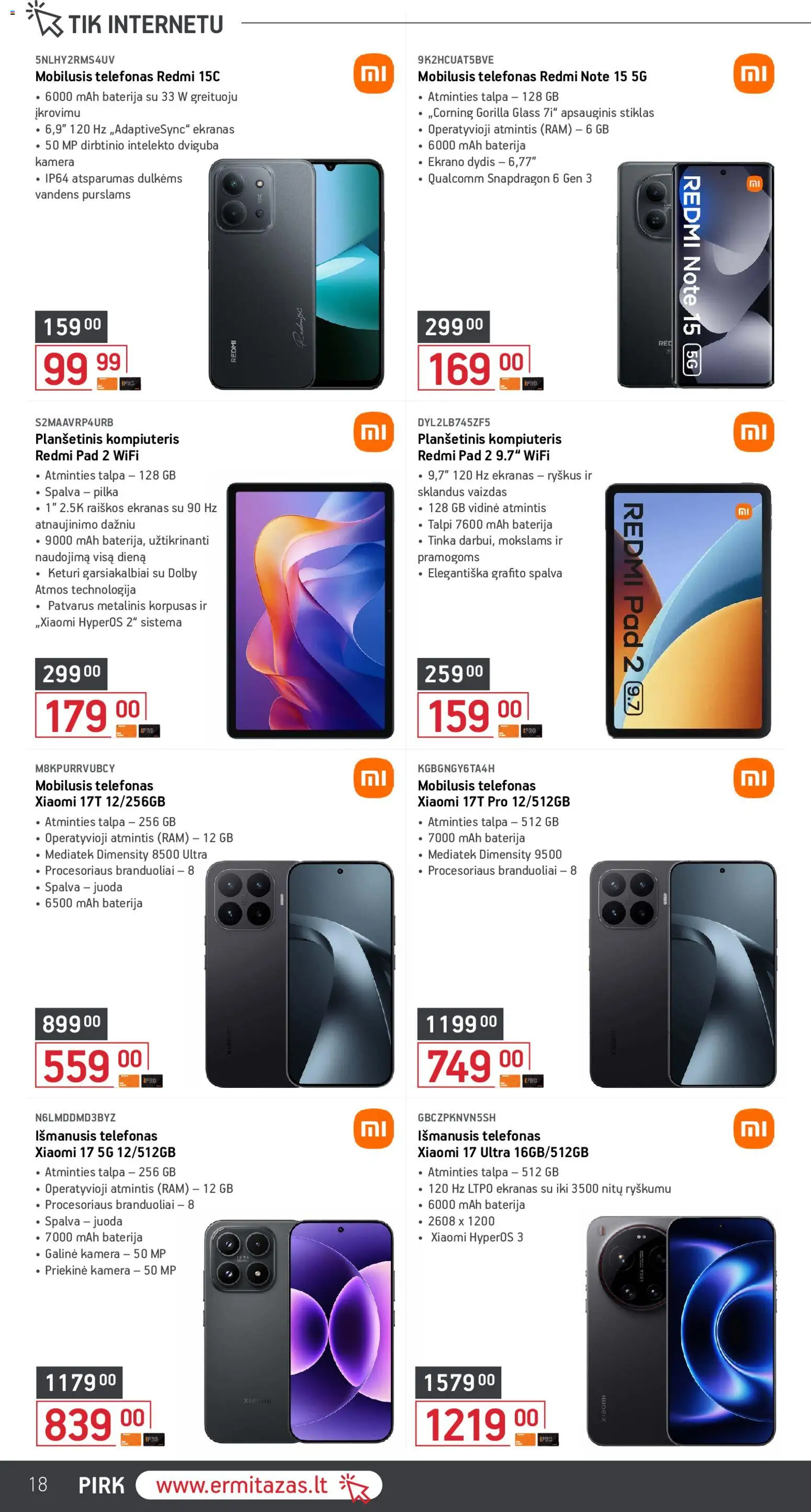 ERMITAŽAS akcijos nuo 2026.08.03 | Puslapis: 18 | Prekių: Telefonas, Išmanusis telefonas, Kompiuteris, Baterija