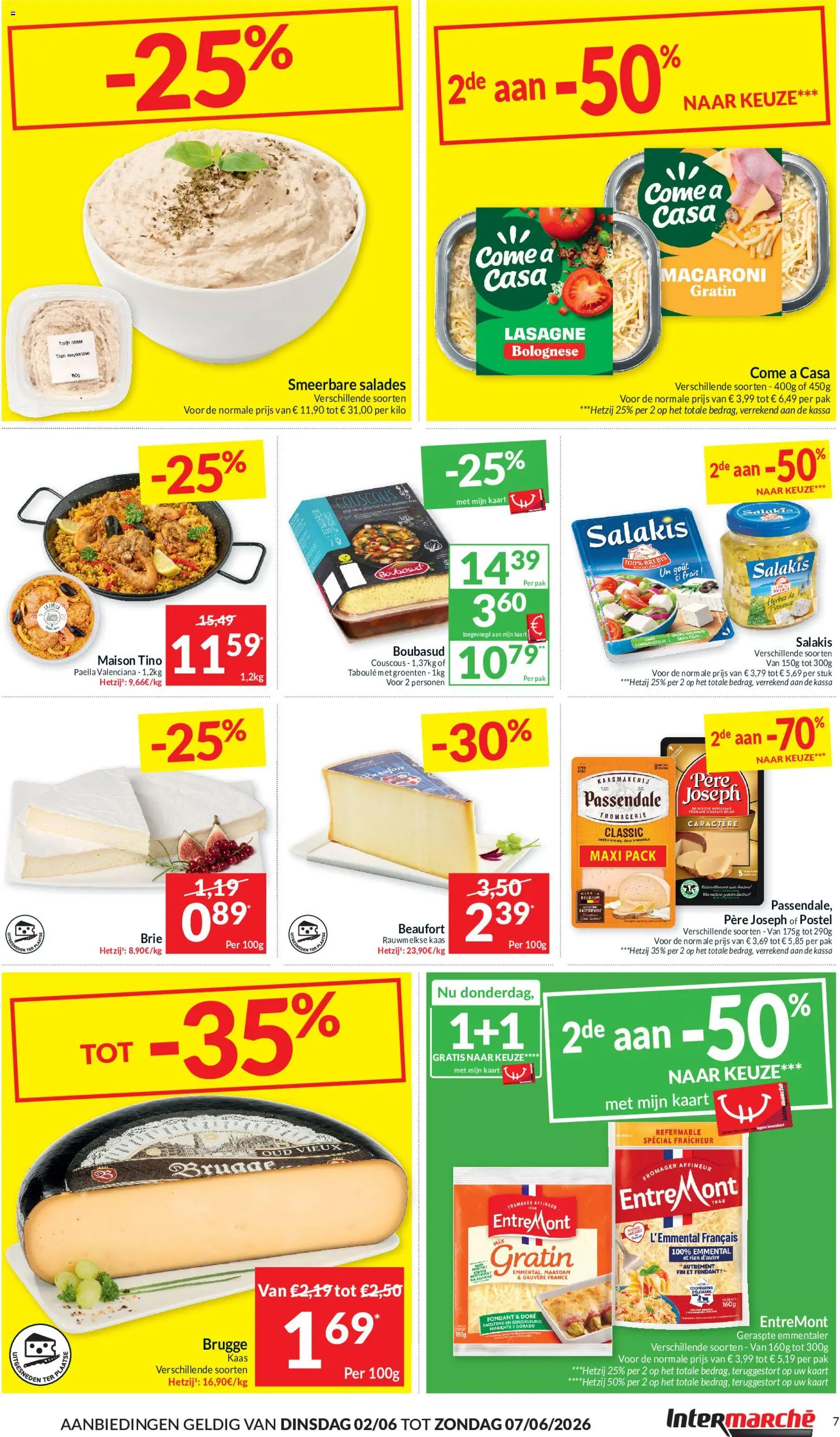{H1} | Pagina: 7 | Producten: Salades, Brie, Gruyère, Kaas