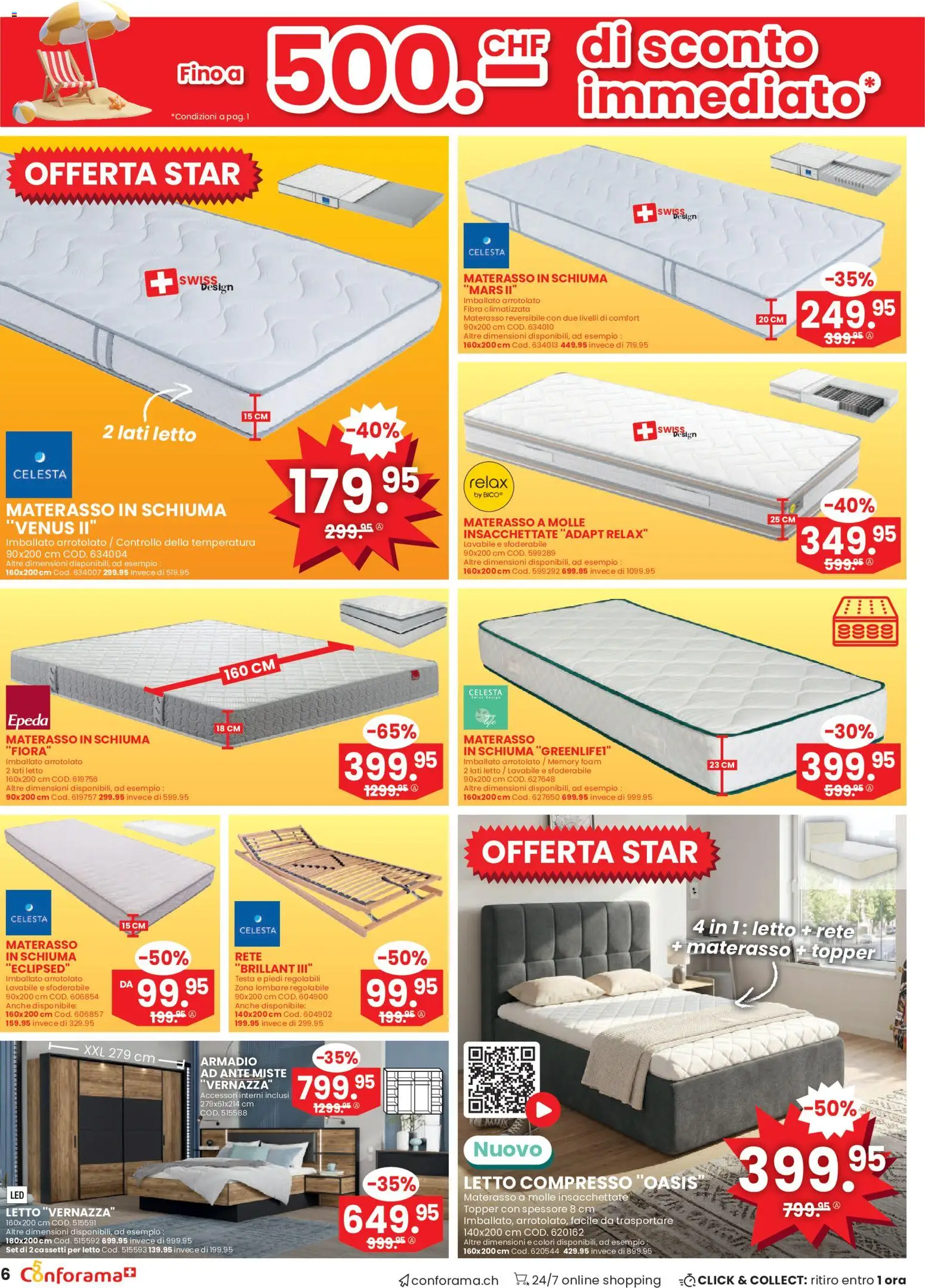 Conforama aktionen IT – gültig ab 22.07.2026 | Seite: 6 | Produkte: Topper, Mars