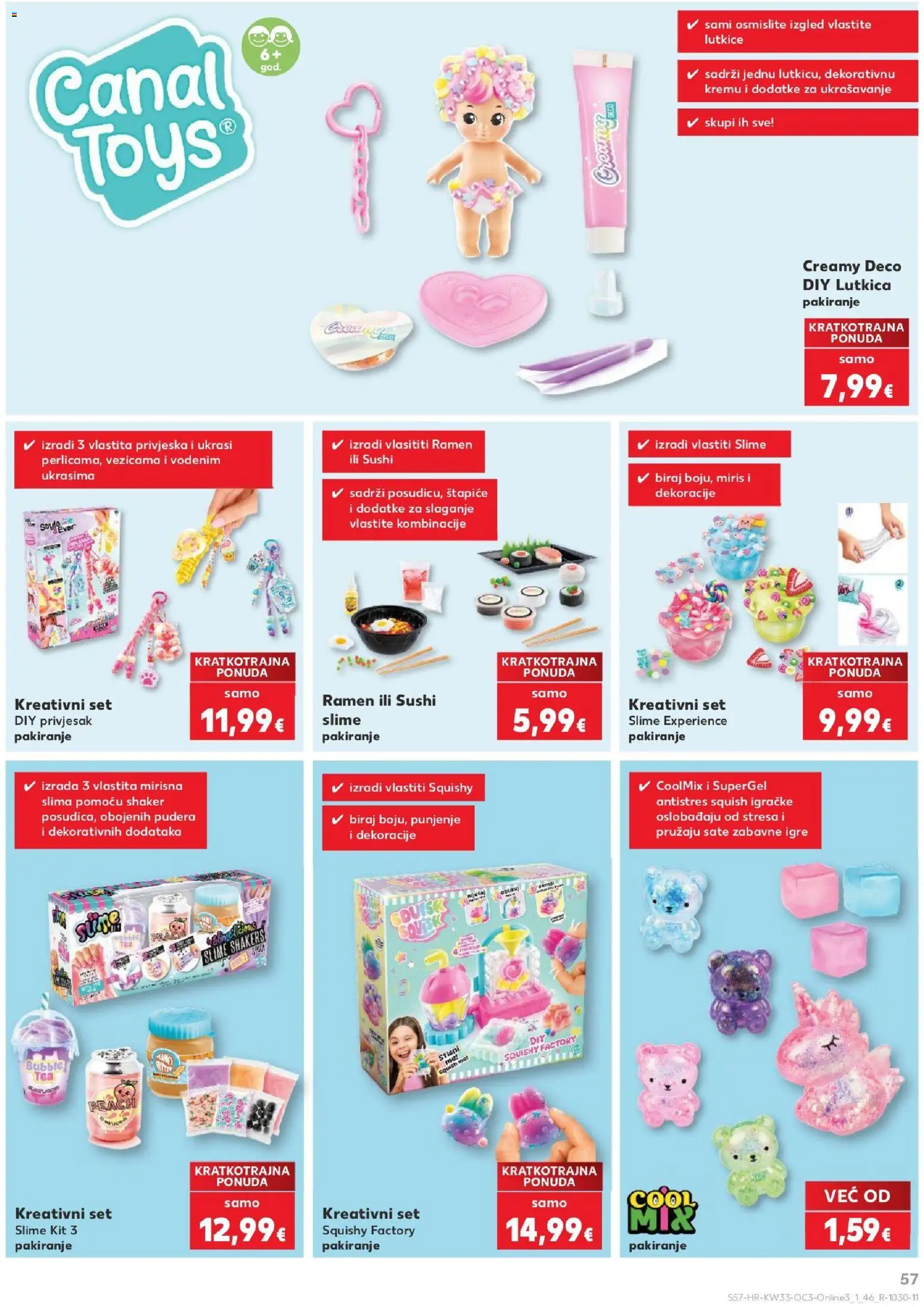 Kaufland katalog | vrijedi od 10.08.2026 | Stranica: 57 | Proizvodi: Miris, Sushi, Igračke