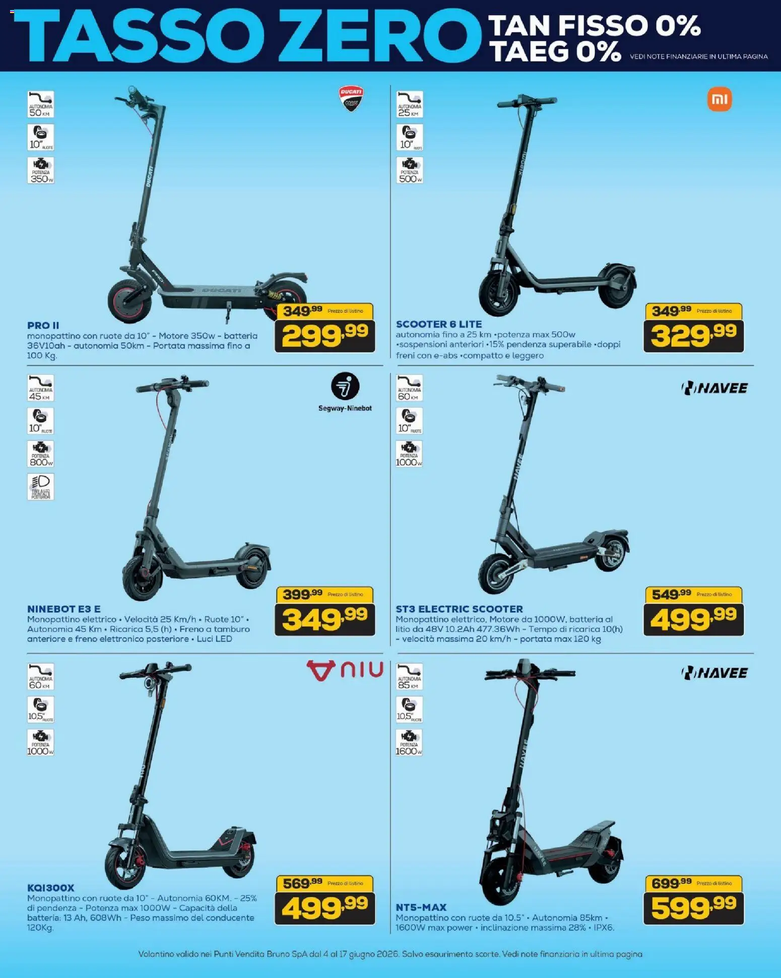 Volantino BRUNO del 04.06.2026 | Pagina: 25 | Prodotti: Monopattino, Batteria, Monopattino elettrico