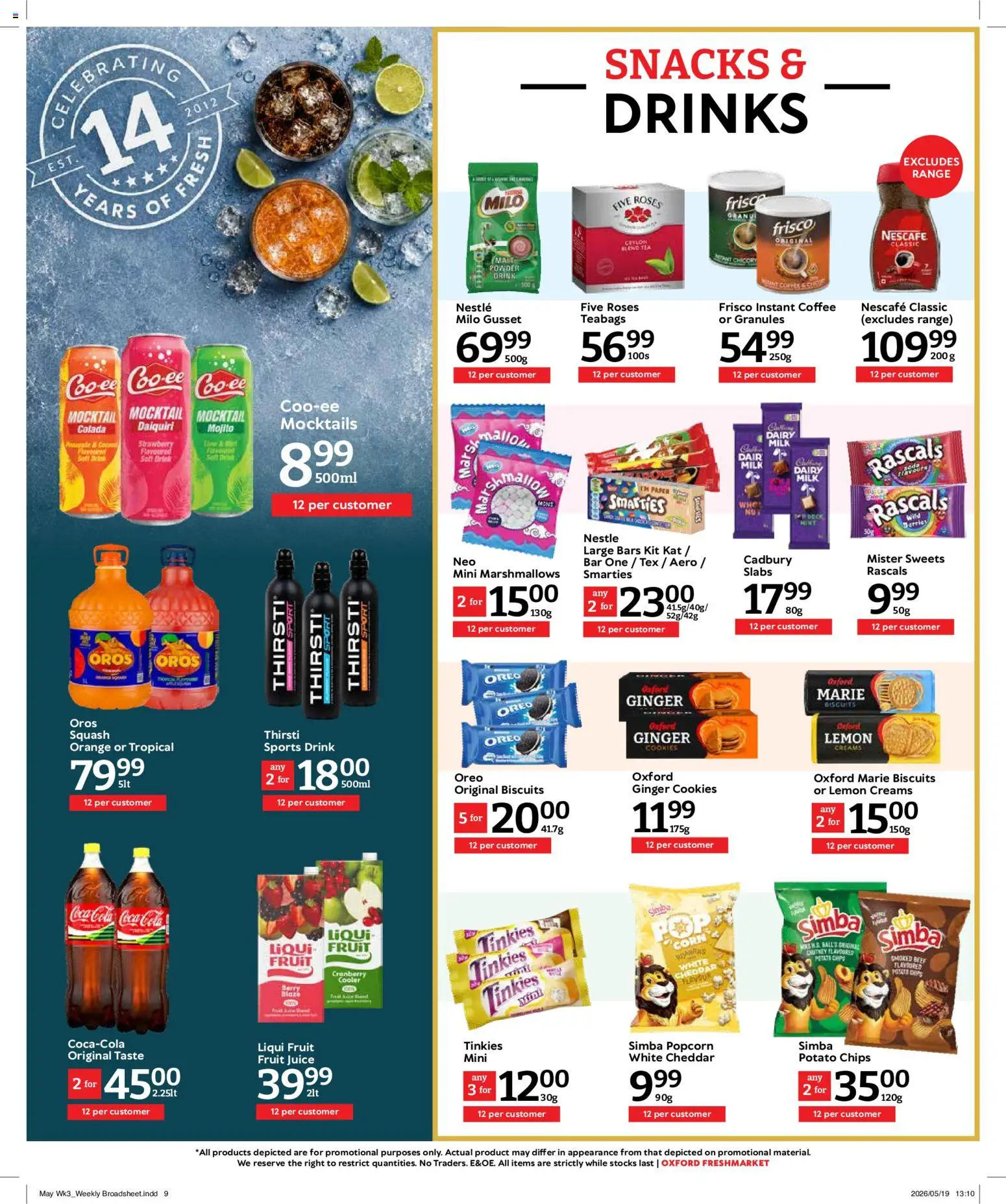 New Oxford Freshmarket catalogue – valid from 20.05.2026 | Page: 9 | Products: BB cream, Corn, Popcorn, Cookies