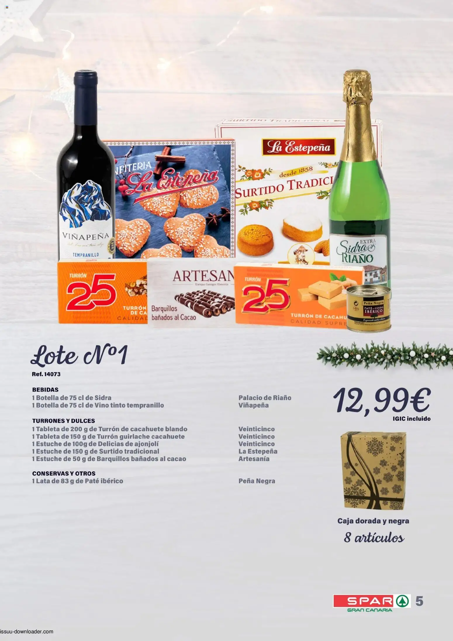 Spar Cestas y Lotes │ válido desde el 30/10/2026 | Página: 5 | Productos: Conservas, Vino tinto, Barquillos, Bebidas