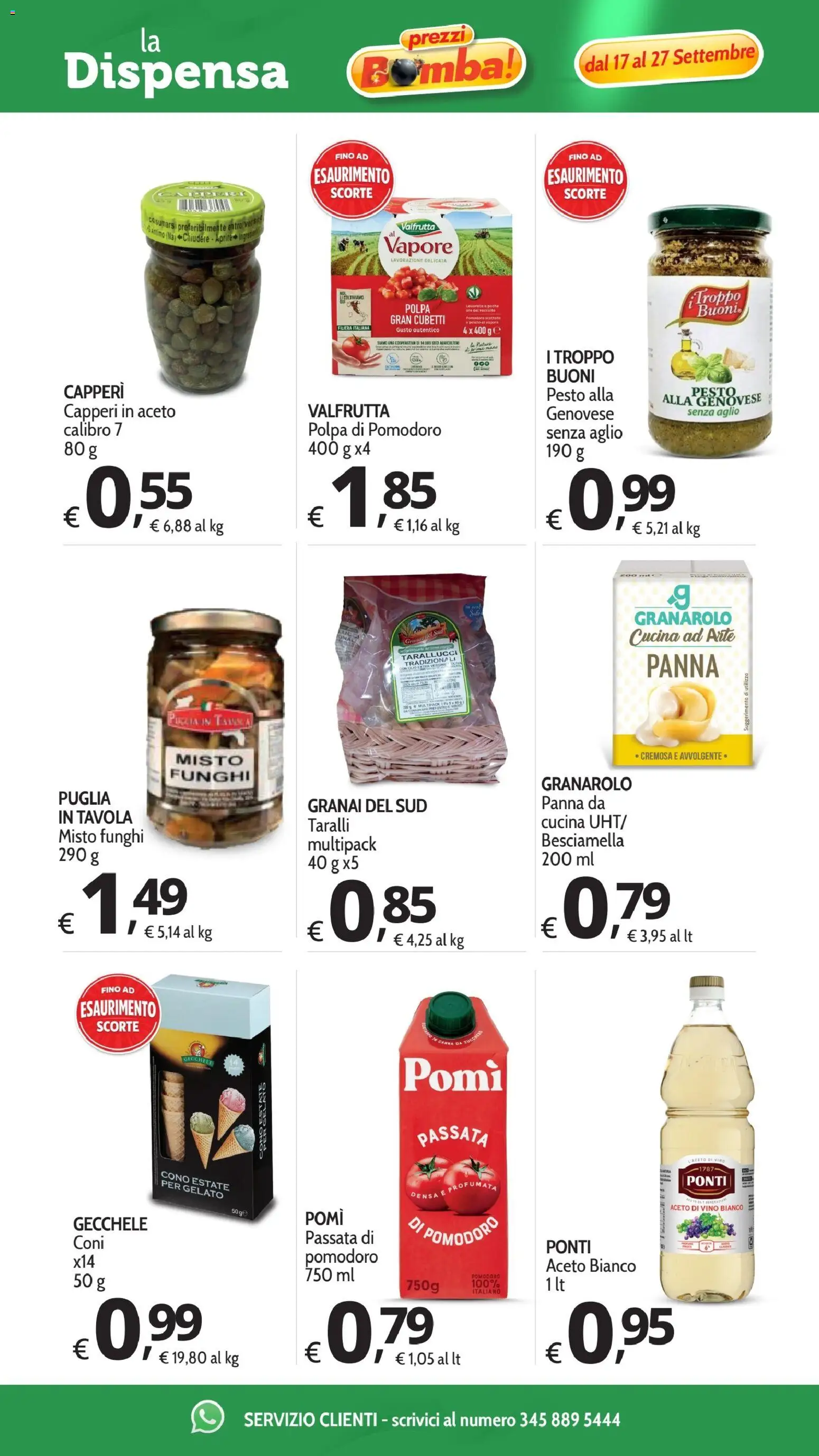 Volantino Primo Prezzo del 17/09/2026 | Pagina: 5 | Prodotti: Gelato, Aceto di vino, Aceto bianco, Besciamella