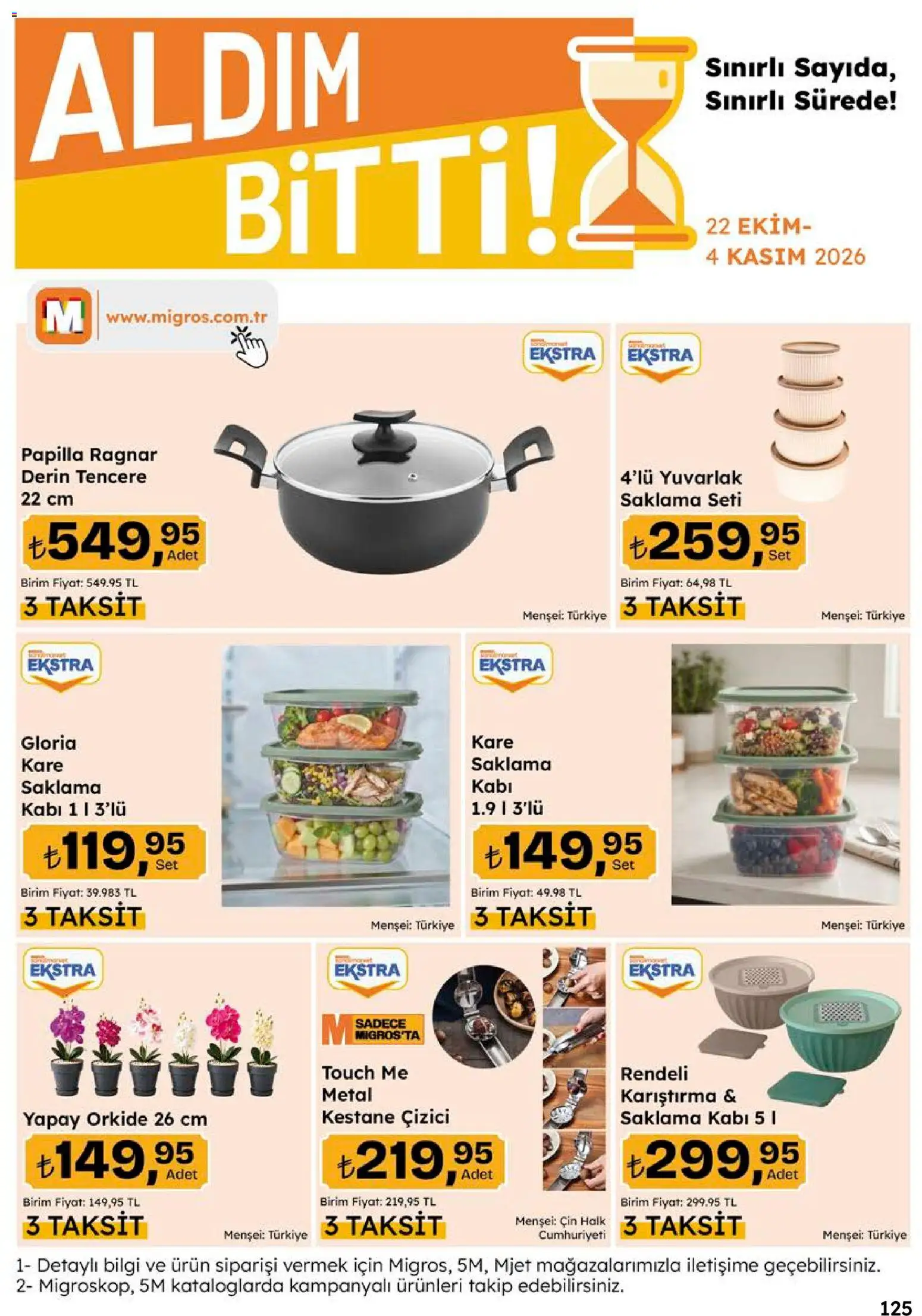 Migros Katalog - Migroskop - 22 Ekim 2026 tarihinden itibaren geçerlidir | Sayfa: 125