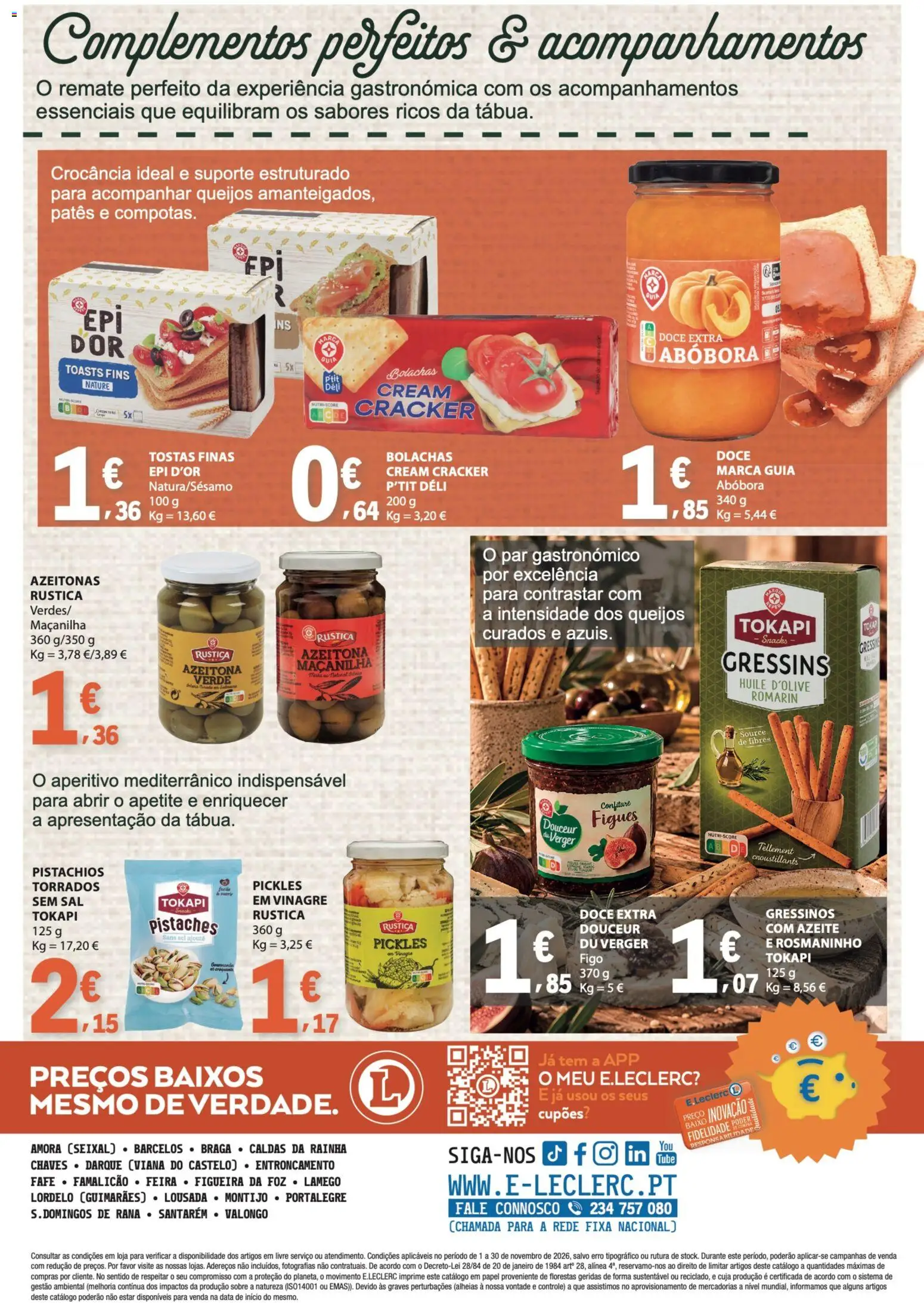 E.Leclerc folheto da Nossa Marca │ válido de 01/11/2026 | Página: 8 | Produtos: Pistáchios, Azeite, Bolachas, Abóbora