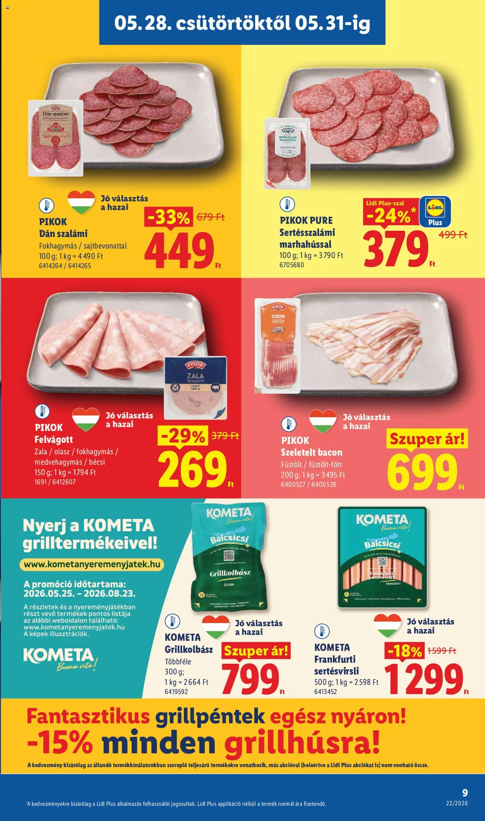 Lidl akciós ujság - amely érvényes a következő dátumtól: 28.05.2026 | Oldal: 9